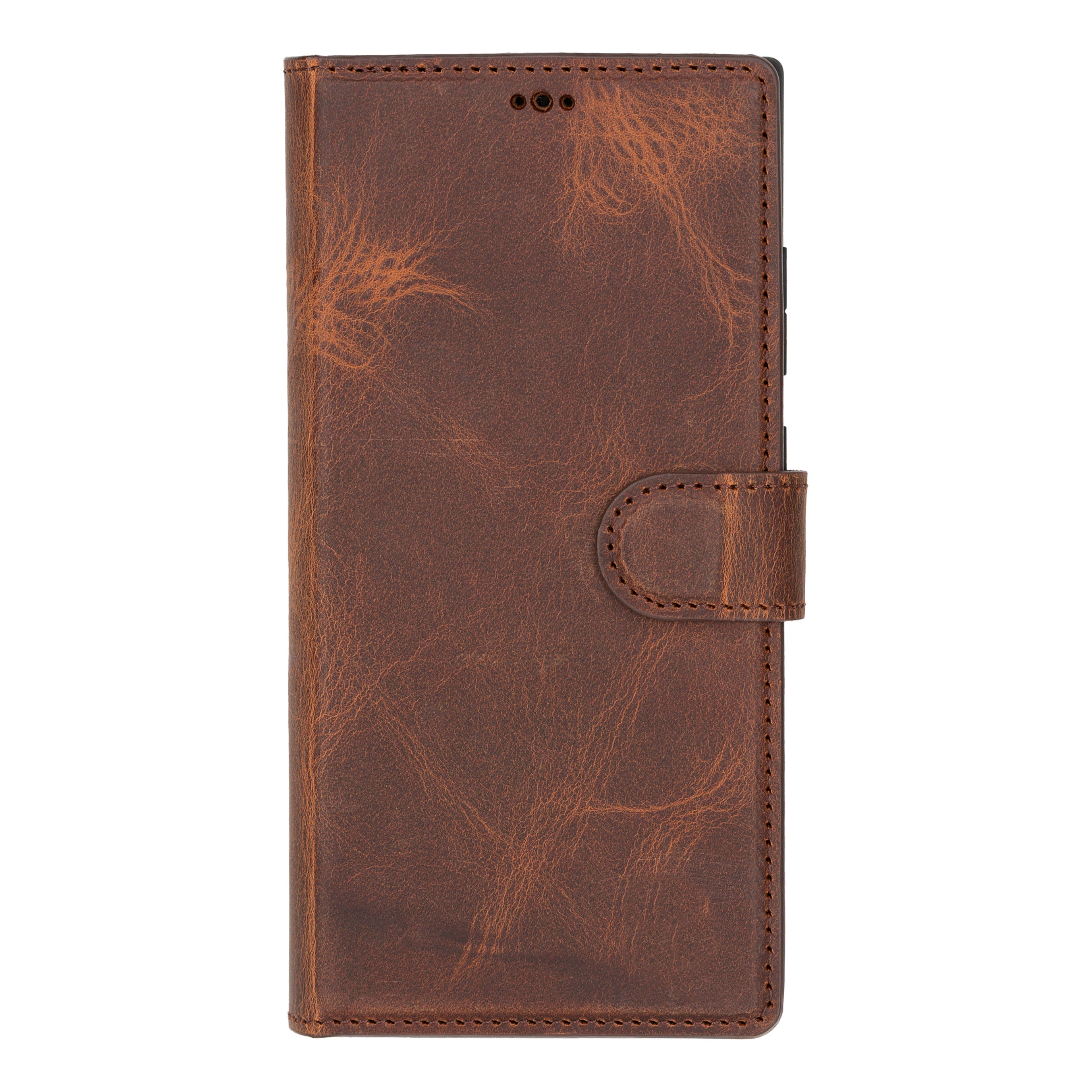 Magic Samsung Galaxy S24 Genuine Leather Detachable Wallet Case