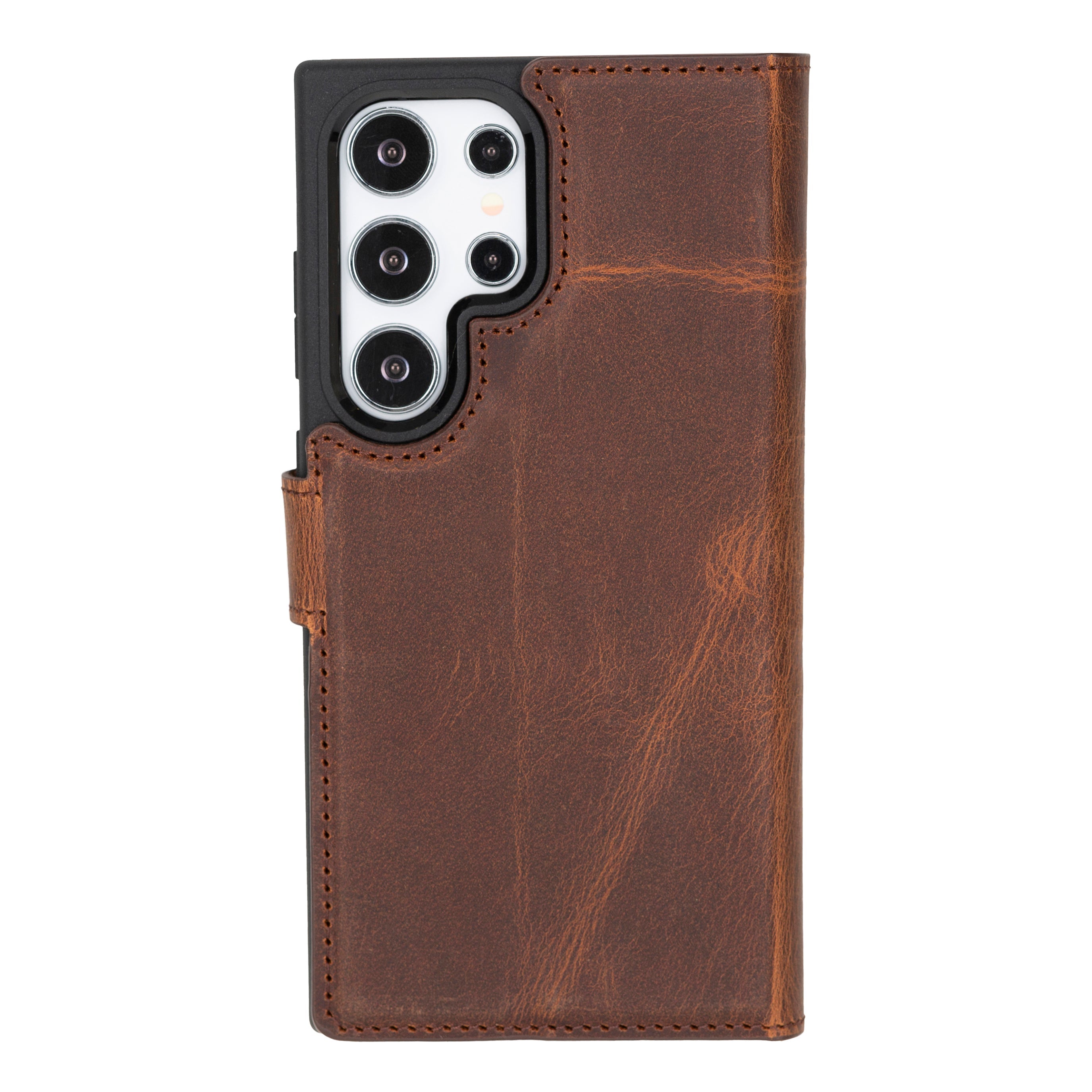 Magic Samsung Galaxy S24 Genuine Leather Detachable Wallet Case
