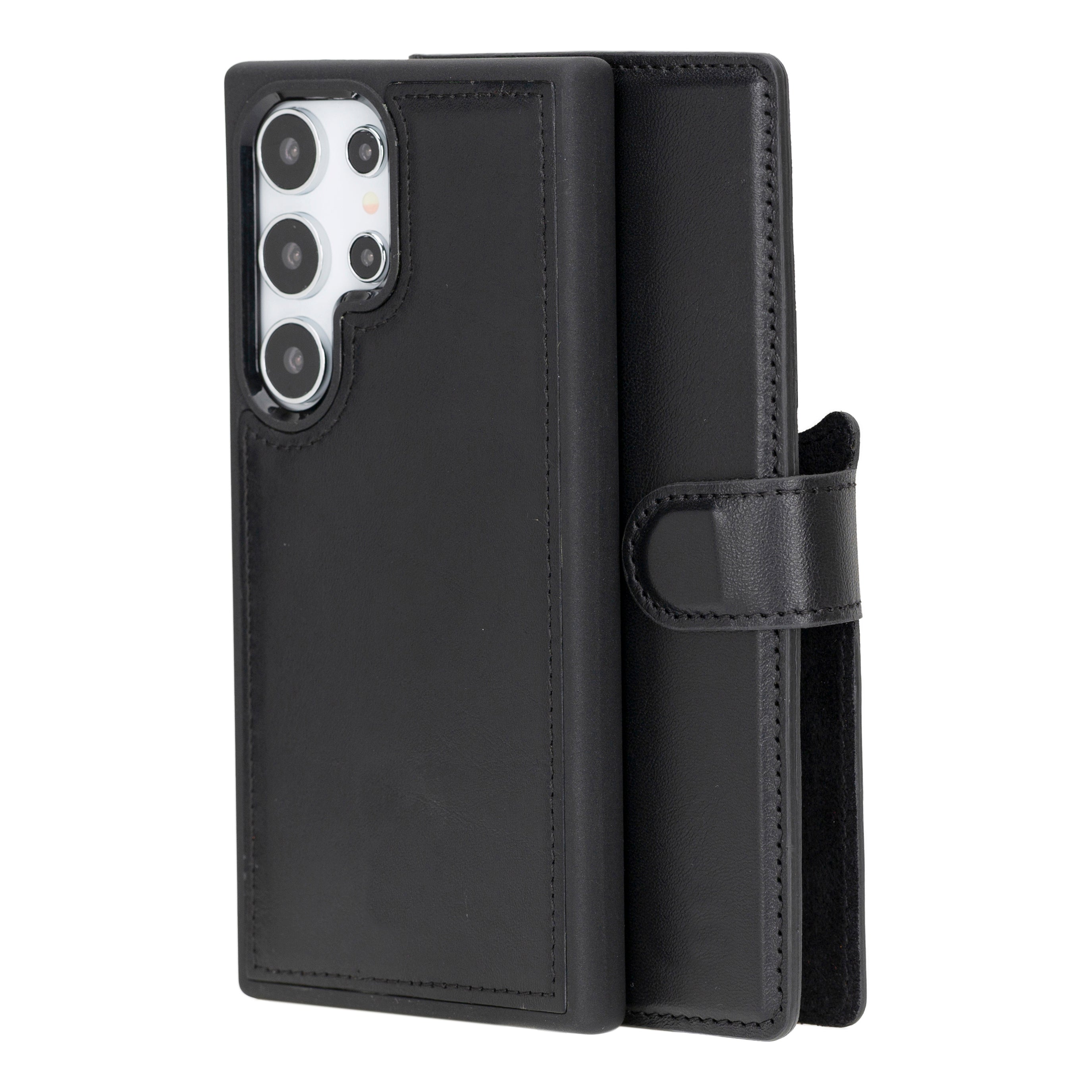 Magic Samsung Galaxy S24 Ultra Genuine Leather Detachable Wallet Case