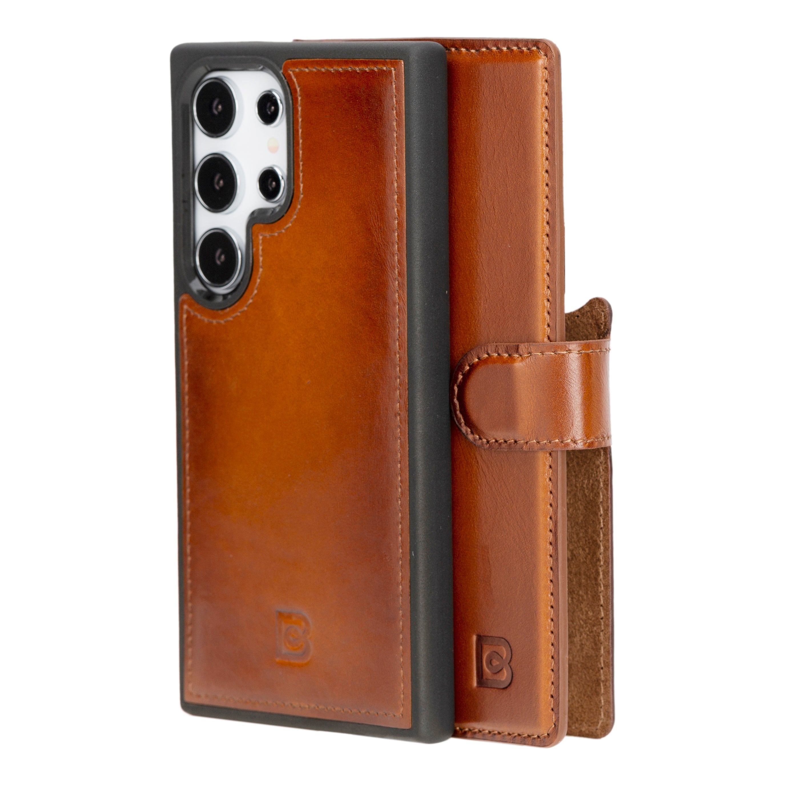 Magic Samsung Galaxy S24 Ultra Detachable Genuine Leather Wallet Case