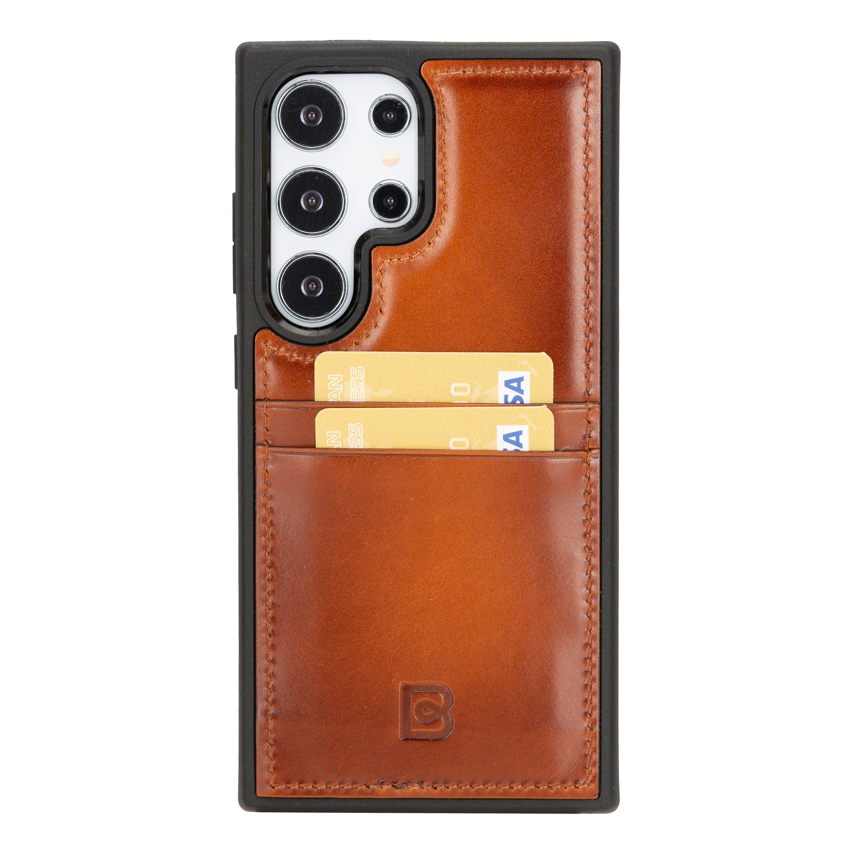 Flex Cover Genuine Leather Samsung Galaxy S24 Ultra Case with Card Holder