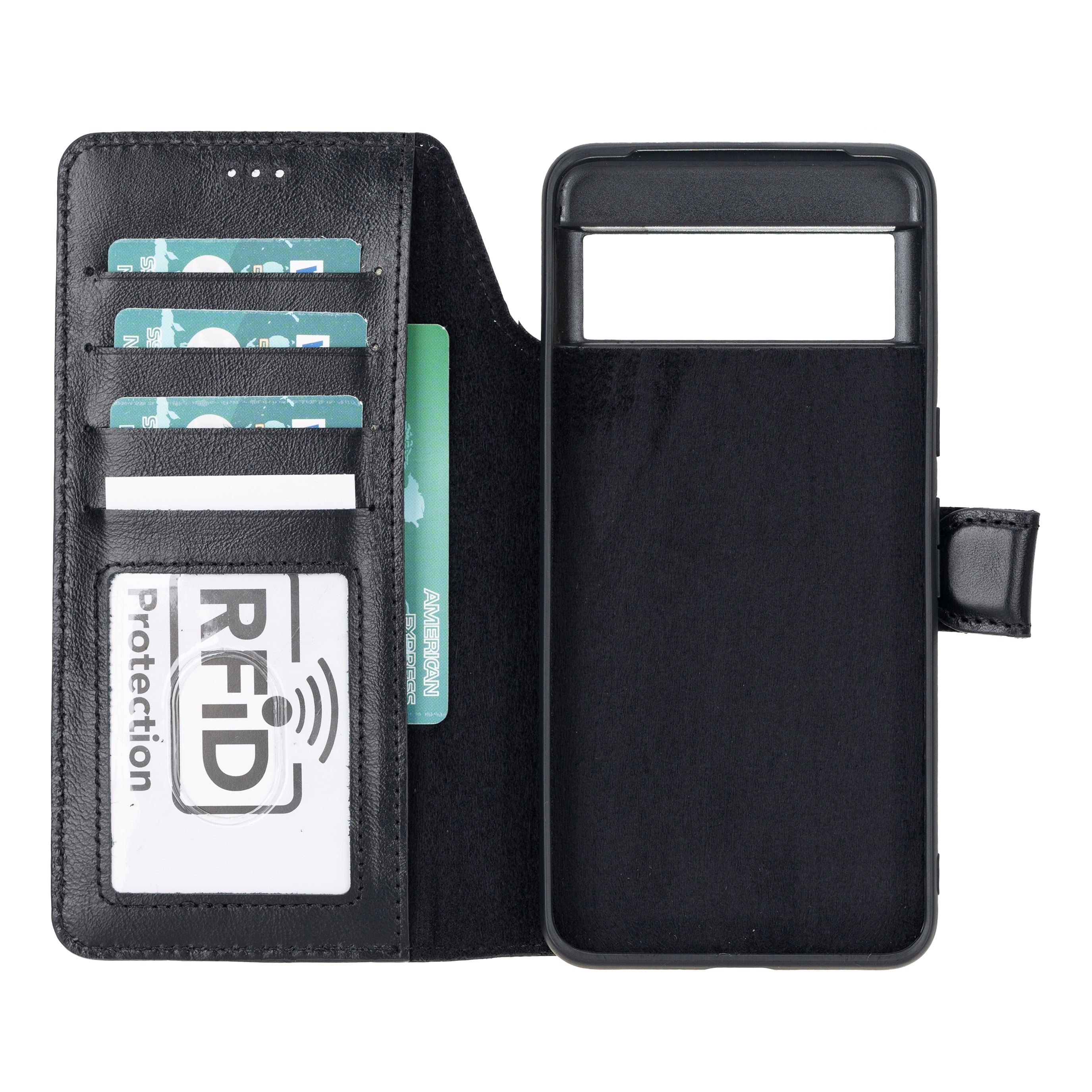 Magic Google Pixel 8 Detachable Genuine Leather Wallet Case