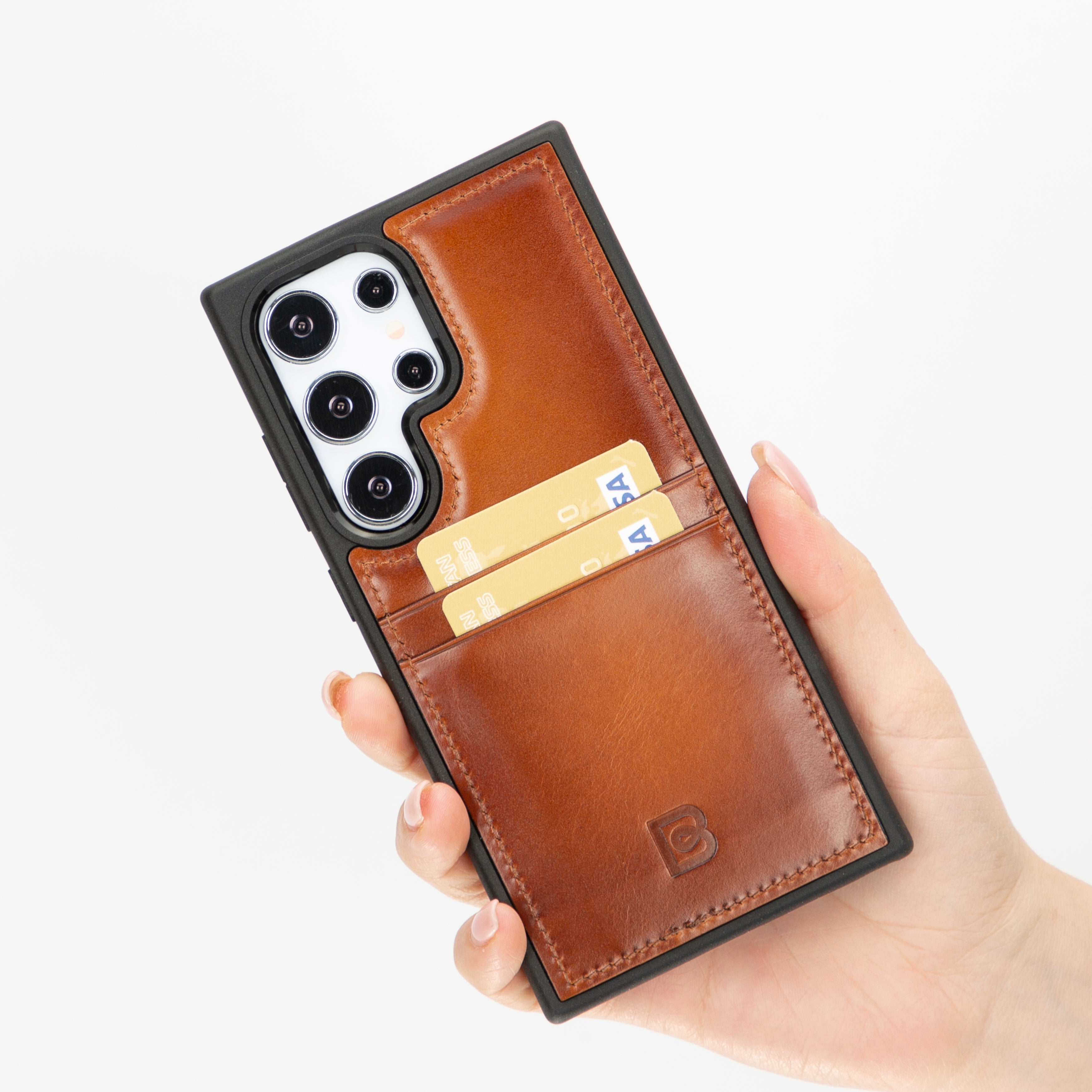 Flex Cover Genuine Leather Samsung Galaxy S24 Ultra Case with Card Holder