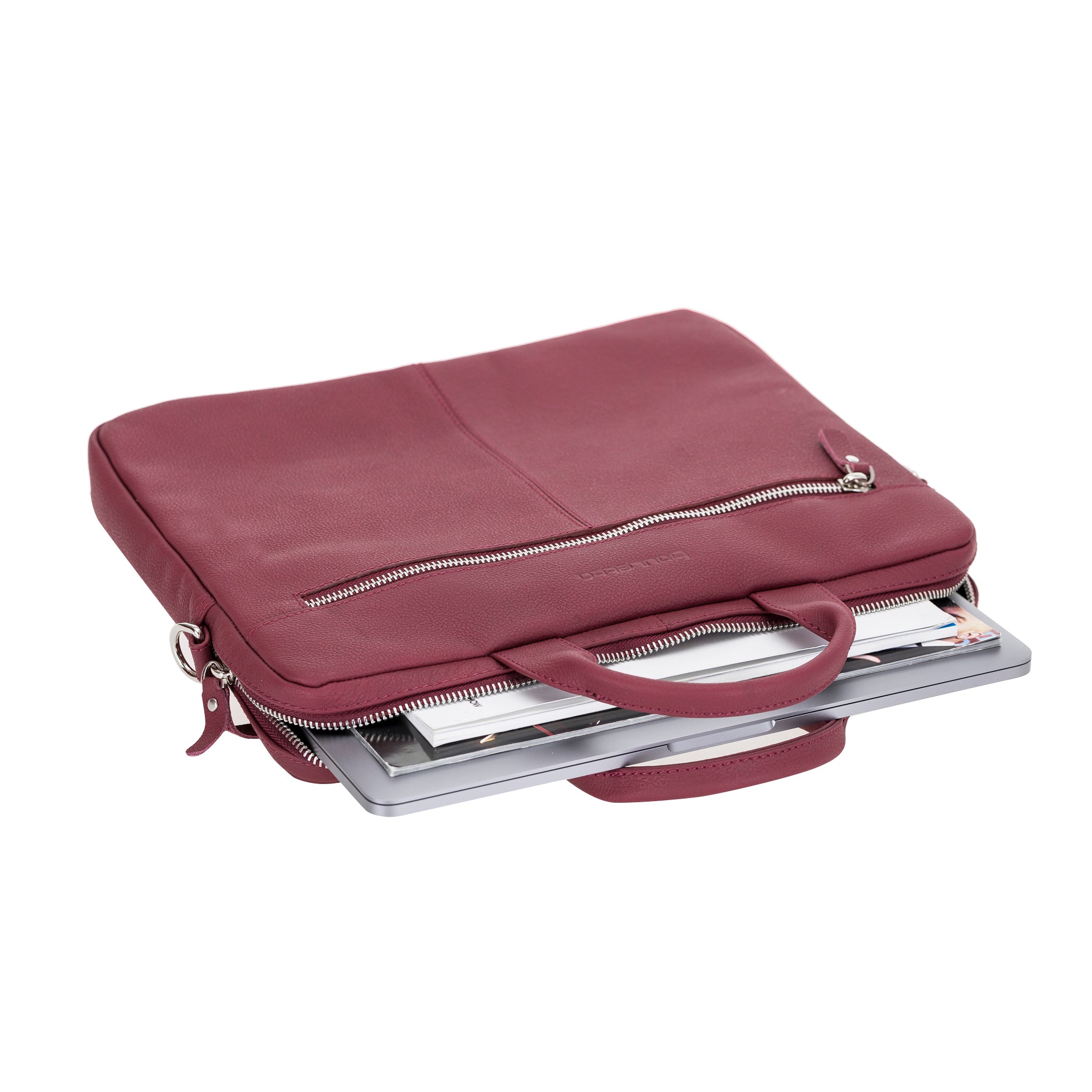 Apollo Genuine Leather Business Briefcase / Laptop Case 14"