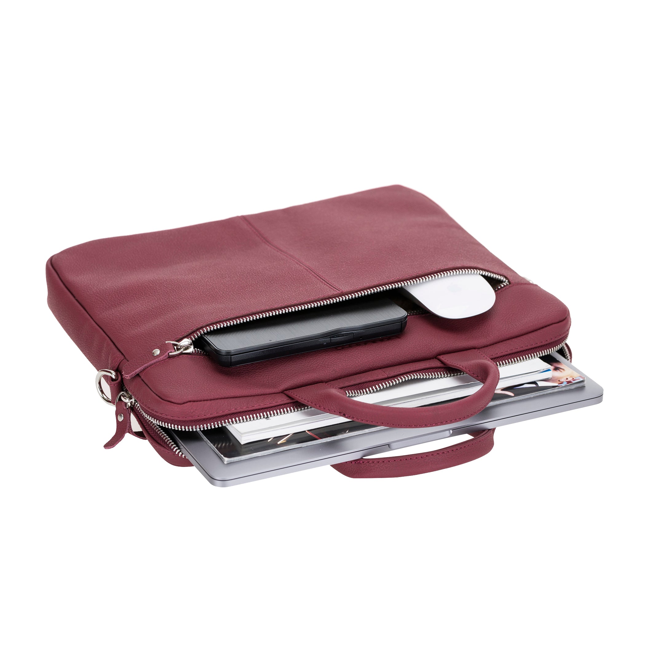 Apollo Genuine Leather Business Briefcase / Laptop Case 14"