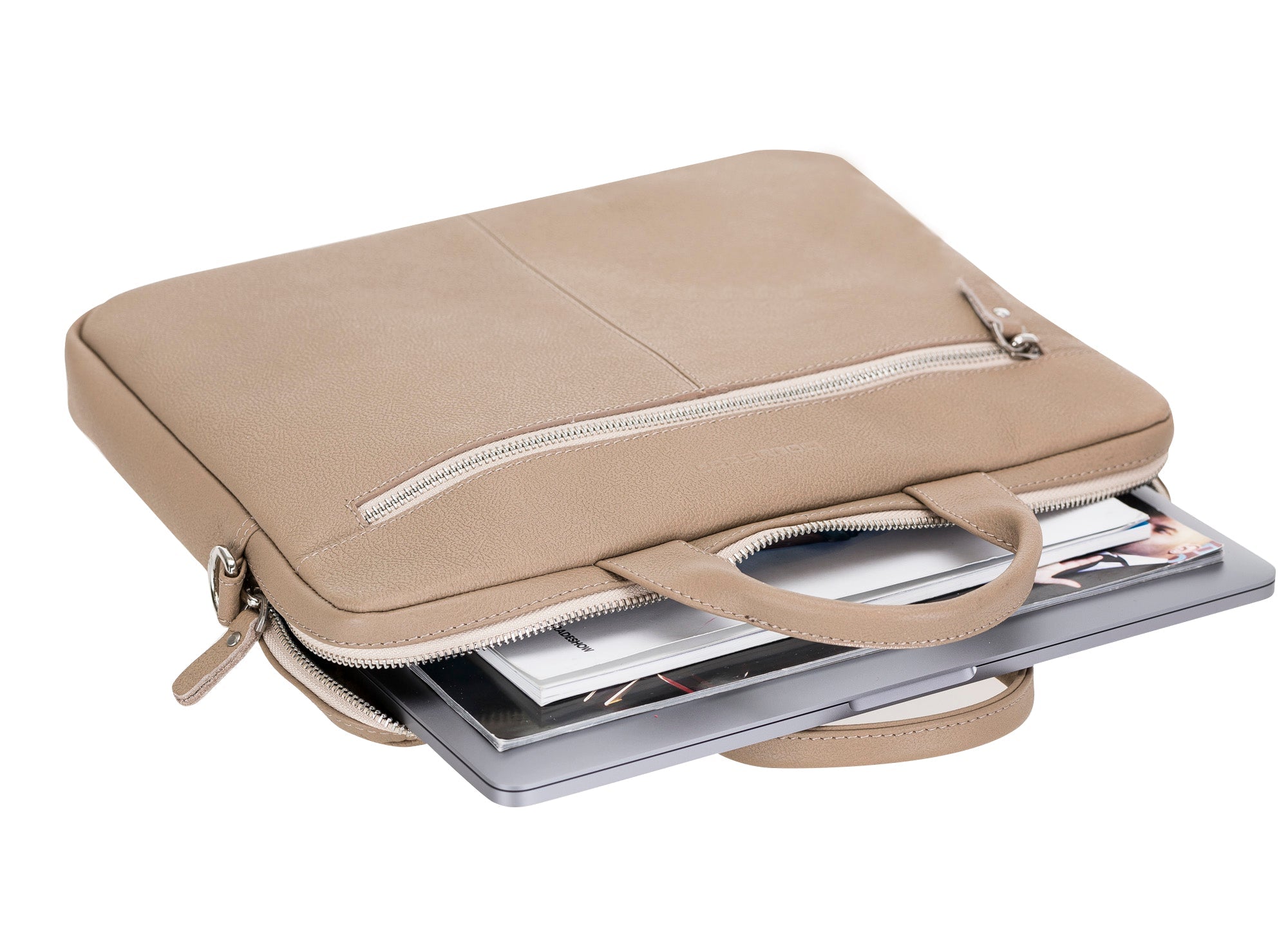 Apollo Genuine Leather Business Briefcase / Laptop Case 14"