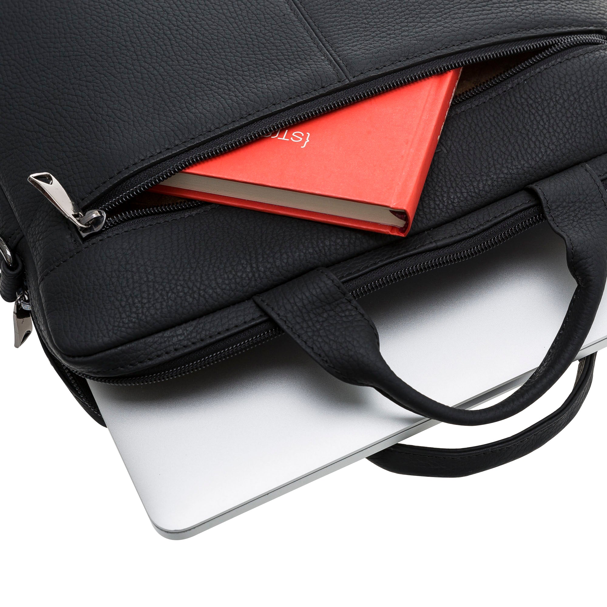 Apollo Genuine Leather Business Briefcase / Laptop Case 14"