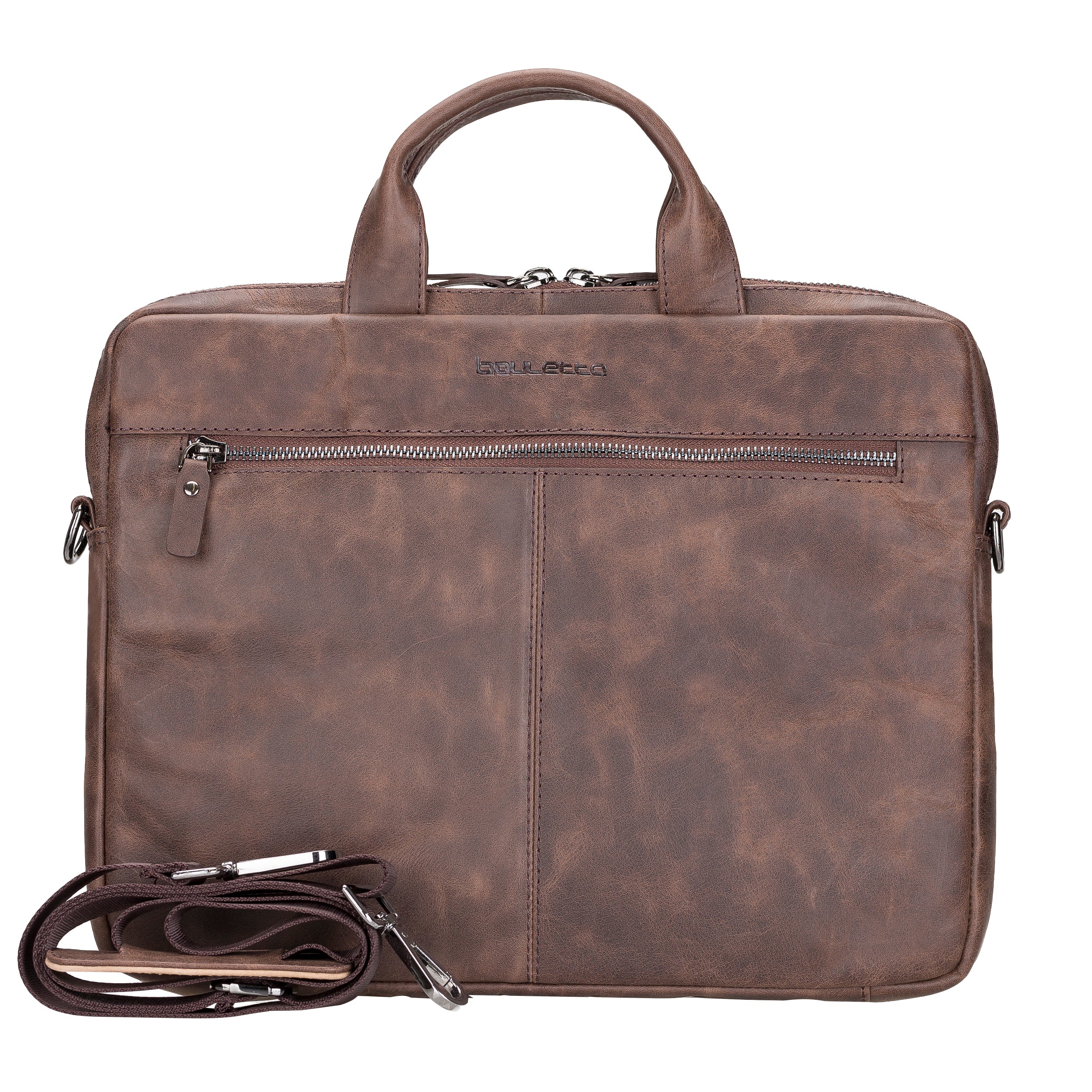 Apollo Genuine Leather Business Briefcase / Laptop Case 14"