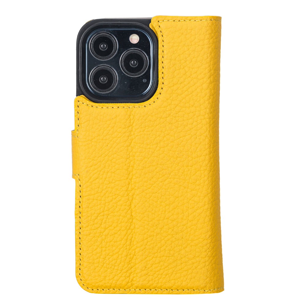 Delfi, Magic iPhone 13 Pro Genuine Leather Detachable Wallet Case