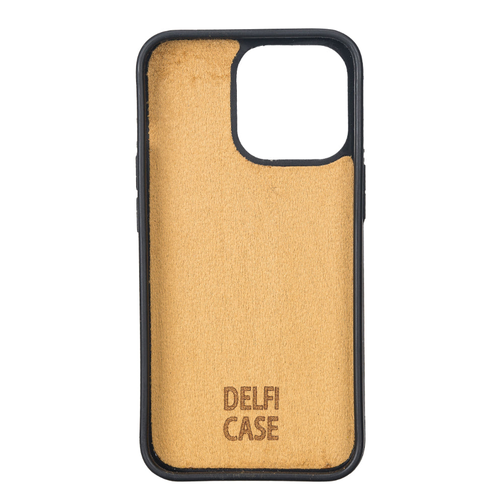 Delfi, Magic iPhone 13 Pro Genuine Leather Detachable Wallet Case