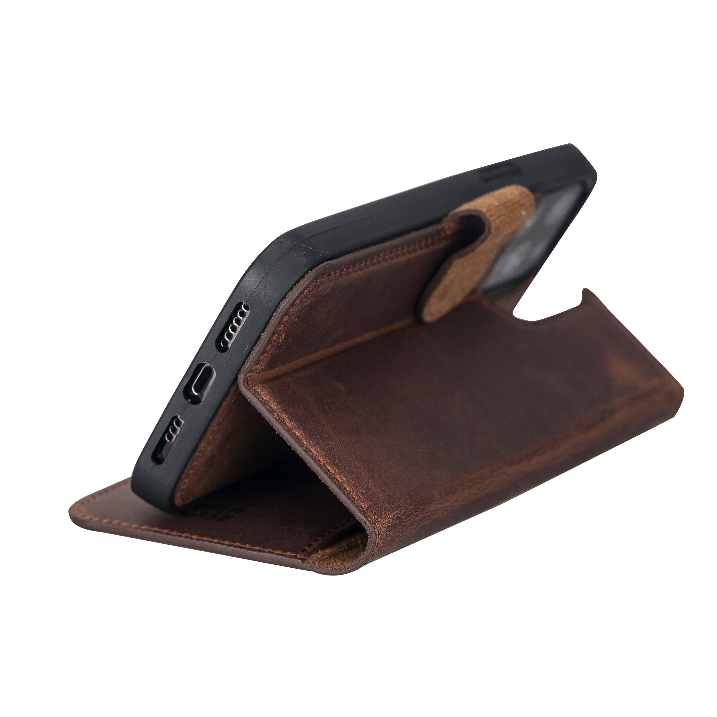 Delfi, Magic Genuine Leather iPhone 12 Pro Max Detachable Wallet Case