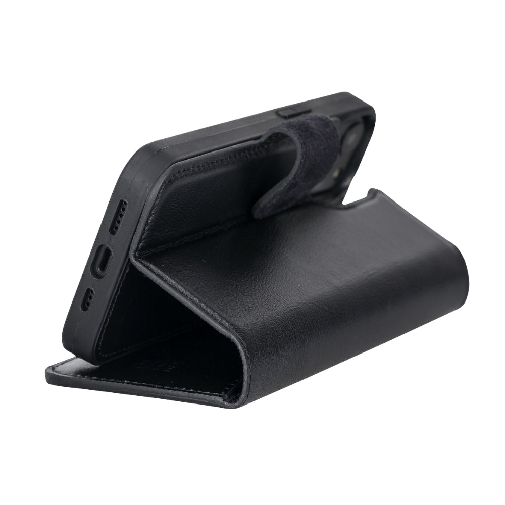 Delfi, Magic iPhone 13 Genuine Leather Detachable Wallet Case