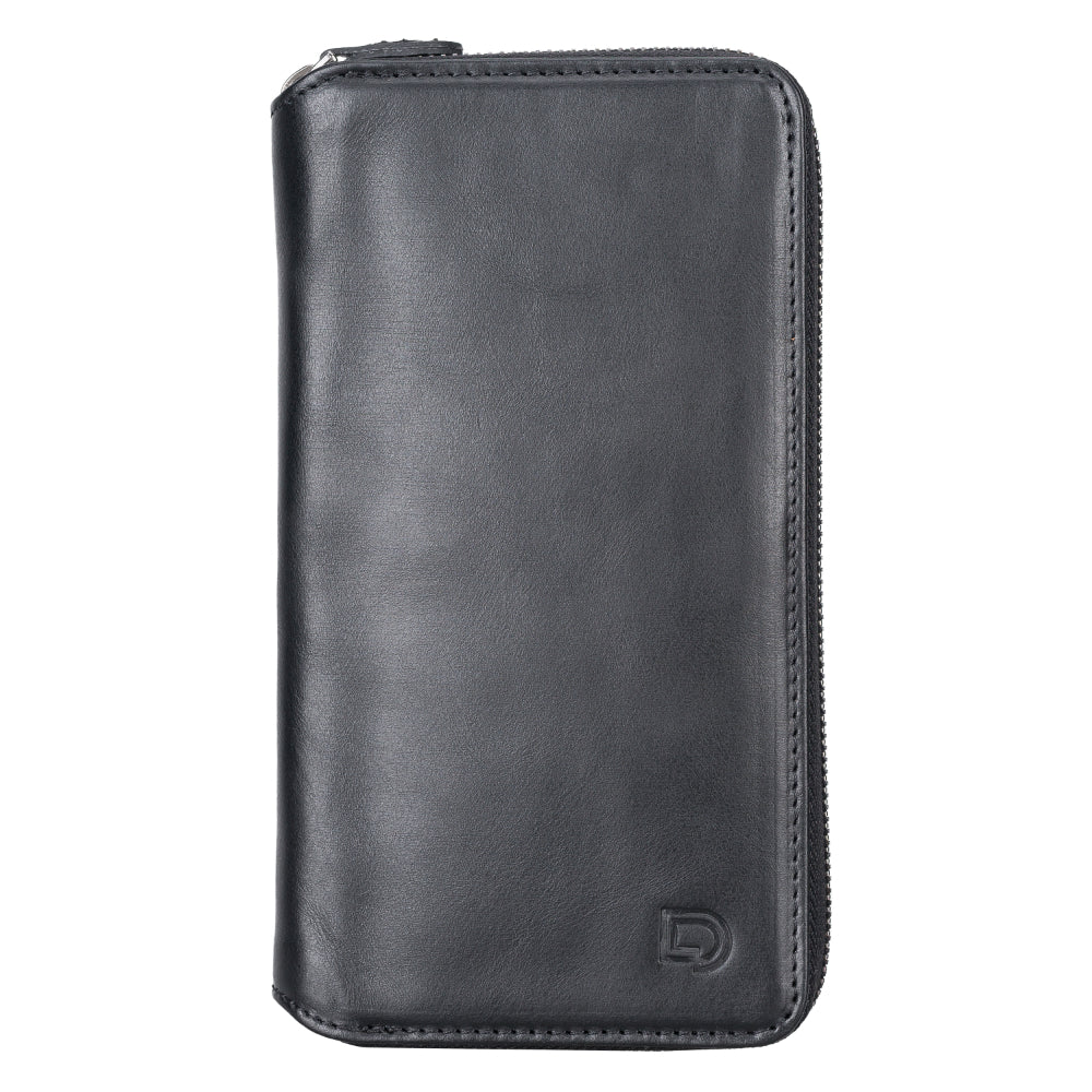 Delfi, Trina iPhone 13 Pro Genuine Leather Detachable and Zipper Wallet Case