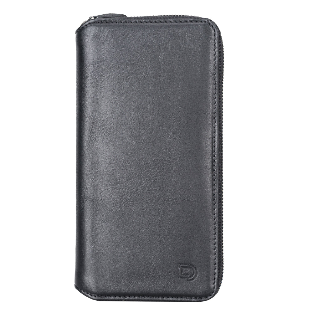 Delfi, Trina iPhone 13 Pro Max Genuine Leather Detachable and Zipper Wallet Case
