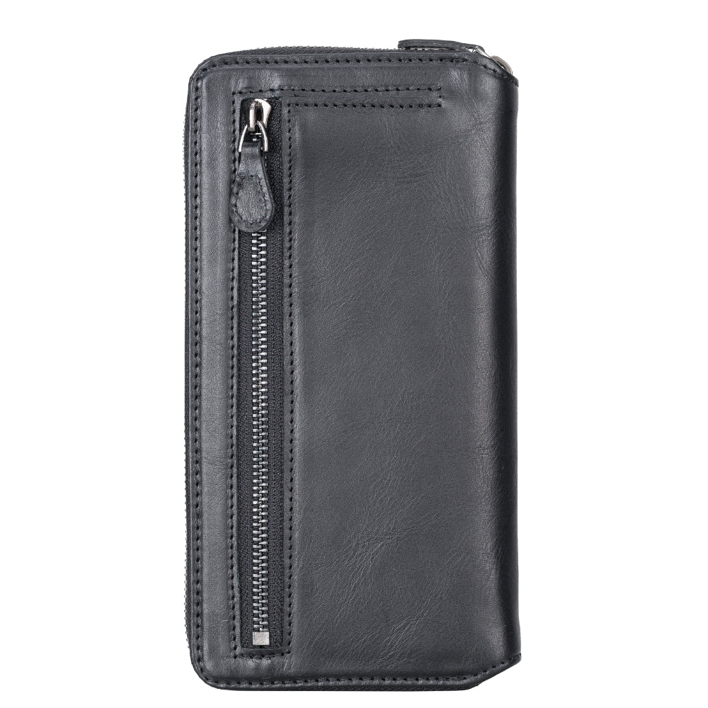 Delfi, Trina iPhone 13 Pro Max Genuine Leather Detachable and Zipper Wallet Case
