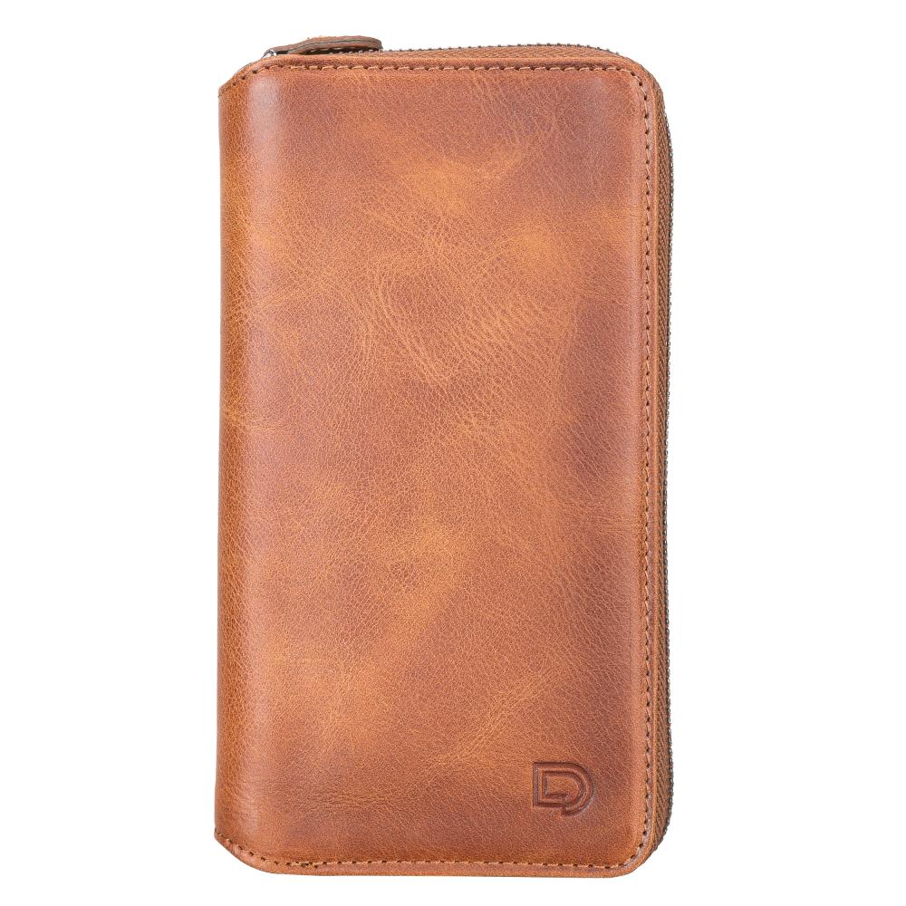 Delfi, Trina iPhone 13 Genuine Leather Detachable and Zipper Wallet Case