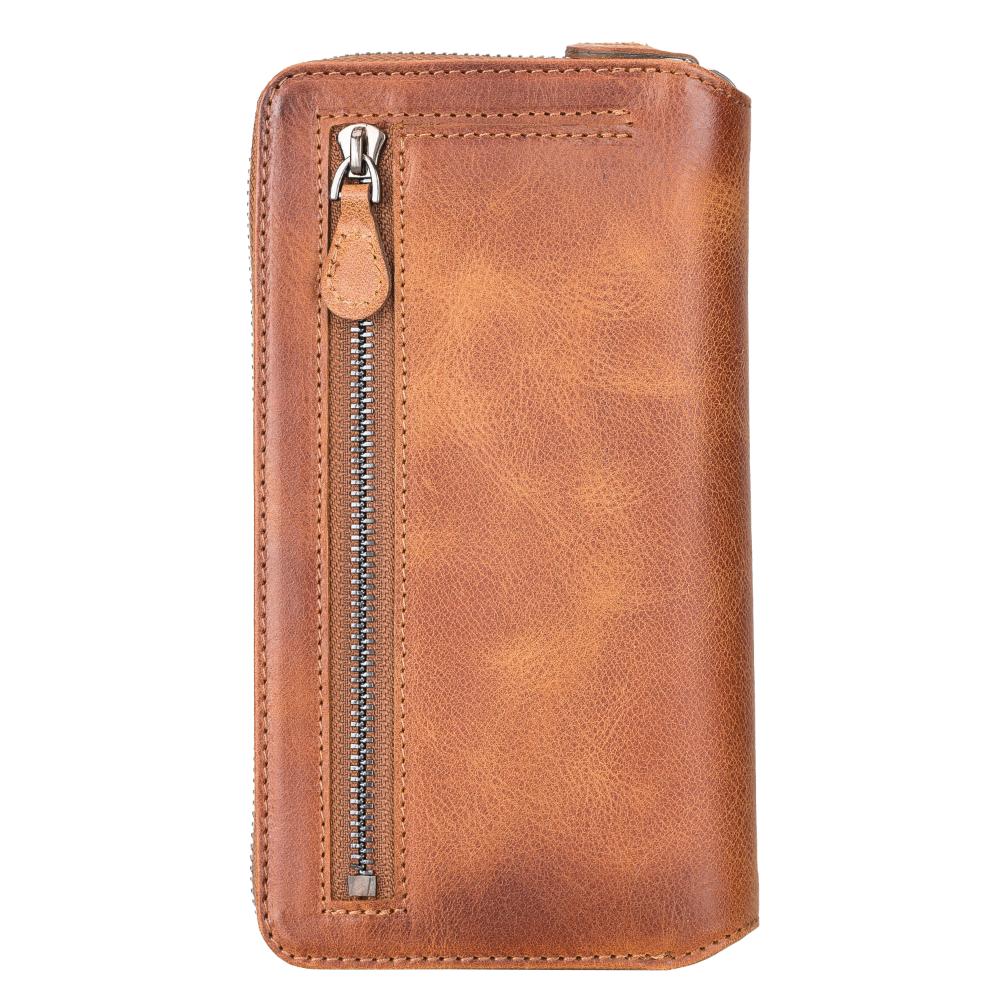 Delfi, Trina iPhone 13 Genuine Leather Detachable and Zipper Wallet Case
