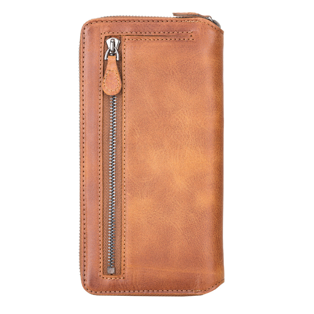 Delfi, Trina iPhone 13 Pro Max Genuine Leather Detachable and Zipper Wallet Case