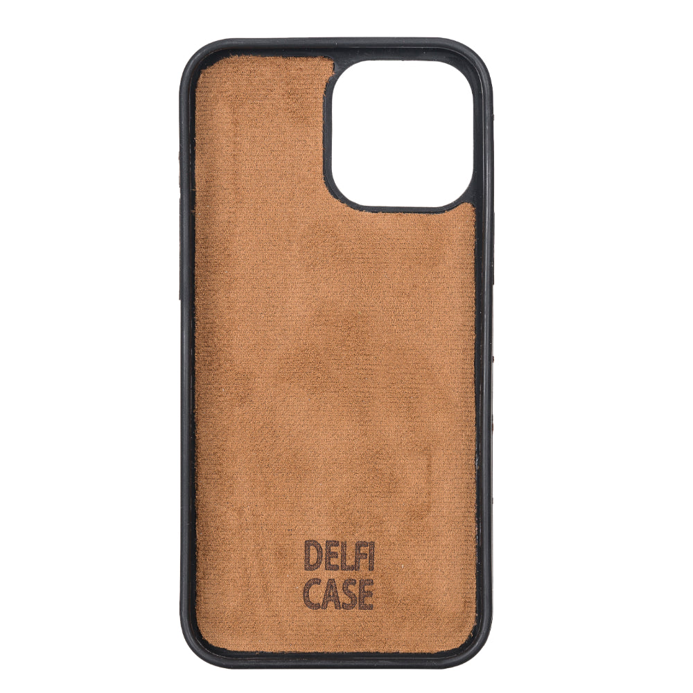 Delfi, Trina iPhone 13 Pro Max Genuine Leather Detachable and Zipper Wallet Case