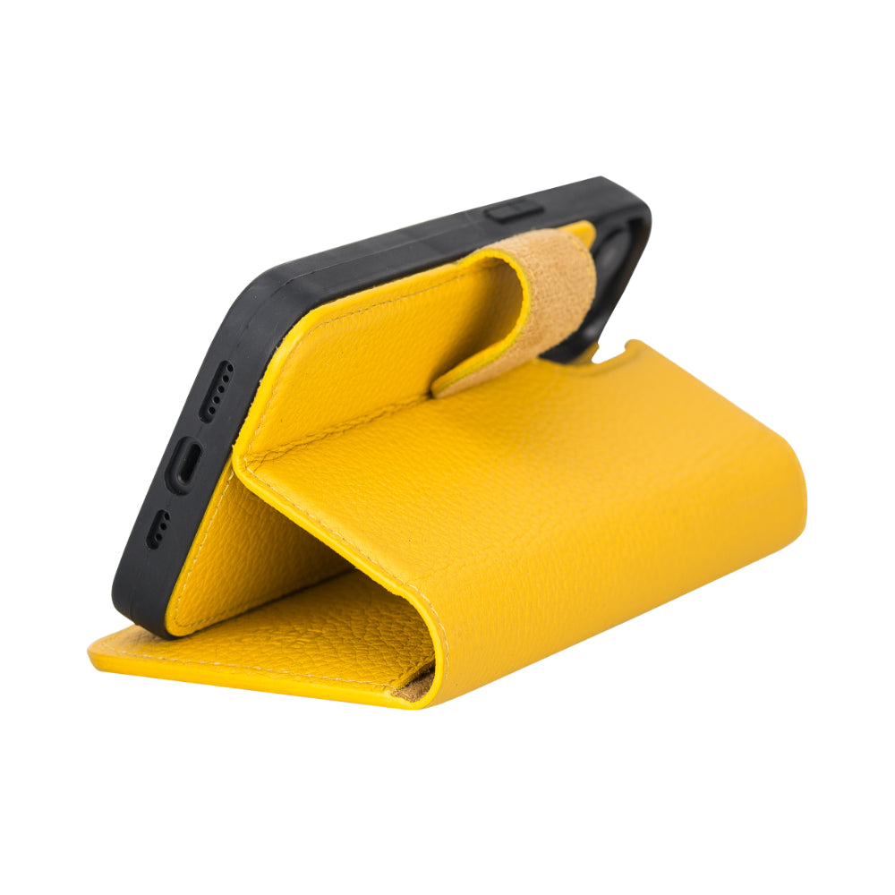 Delfi, Magic iPhone 13 Genuine Leather Detachable Wallet Case