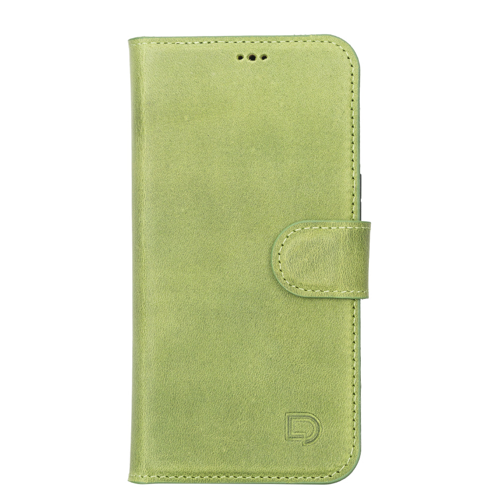 Delfi, Magic iPhone 13 Pro Genuine Leather Detachable Wallet Case