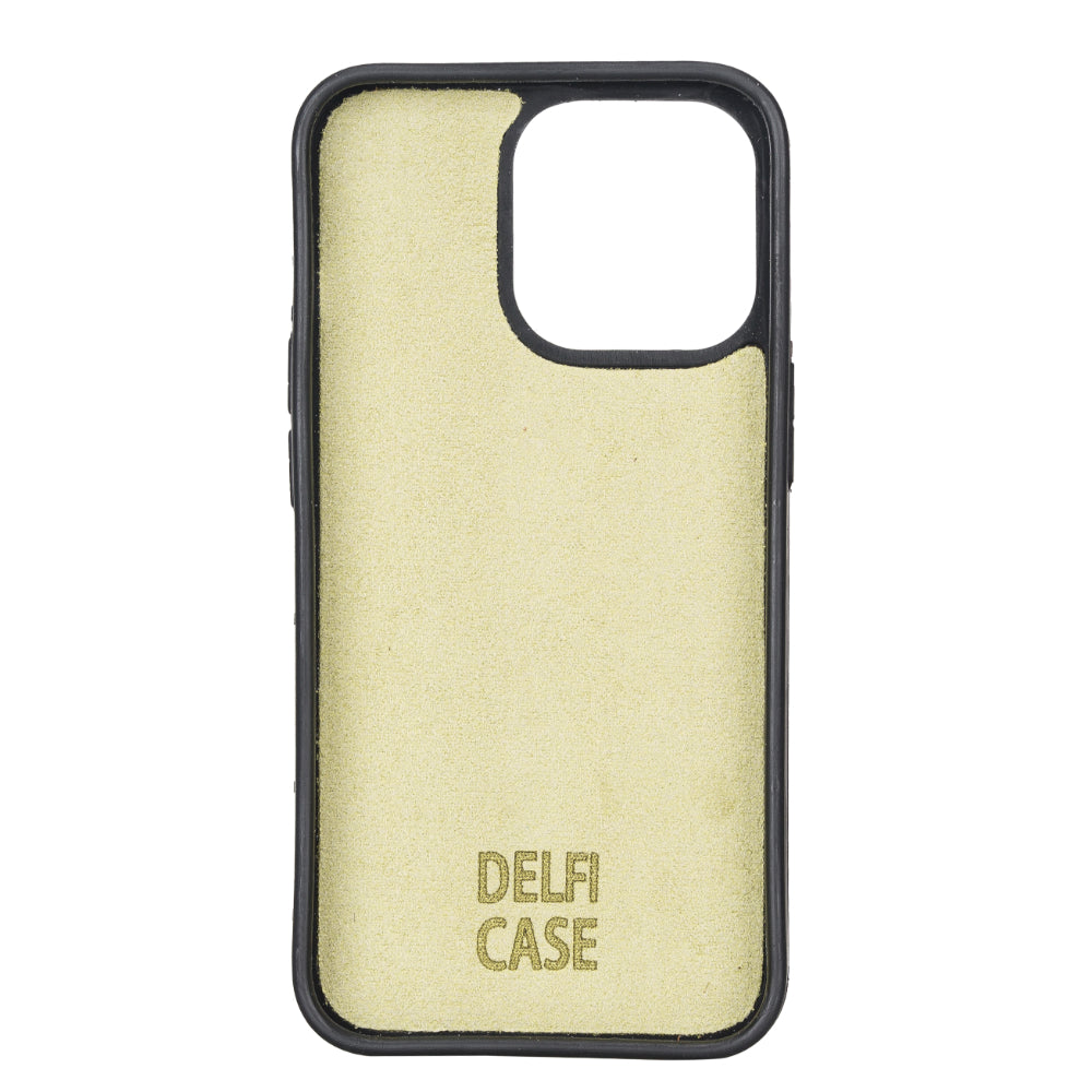 Delfi, Magic iPhone 13 Pro Genuine Leather Detachable Wallet Case
