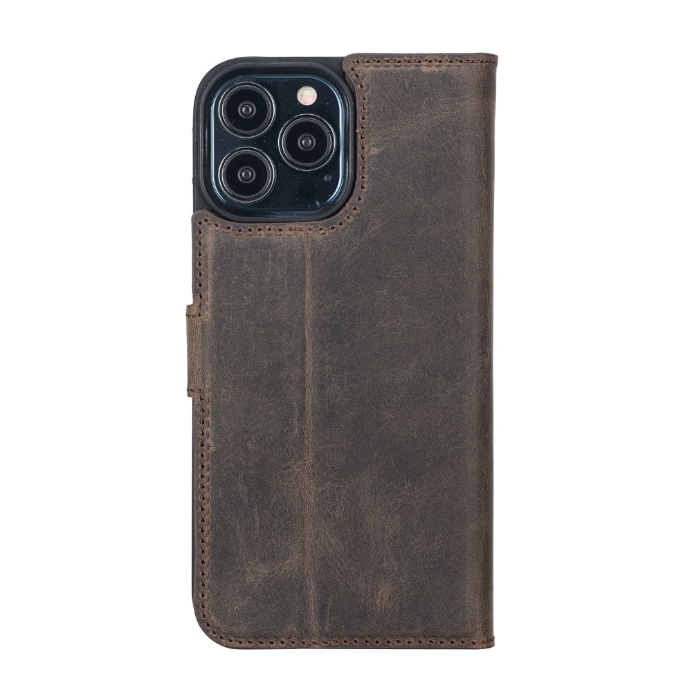 Delfi, Magic Genuine Leather iPhone 13 Pro Max Detachable Wallet Case