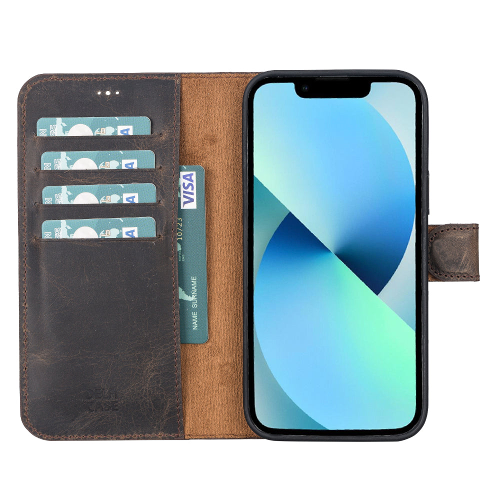 Delfi, Magic Genuine Leather iPhone 13 Pro Max Detachable Wallet Case