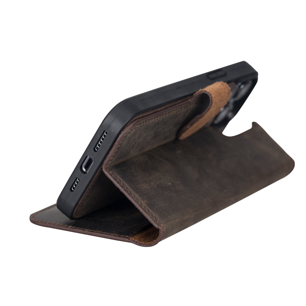 Delfi, Magic Genuine Leather iPhone 13 Pro Max Detachable Wallet Case