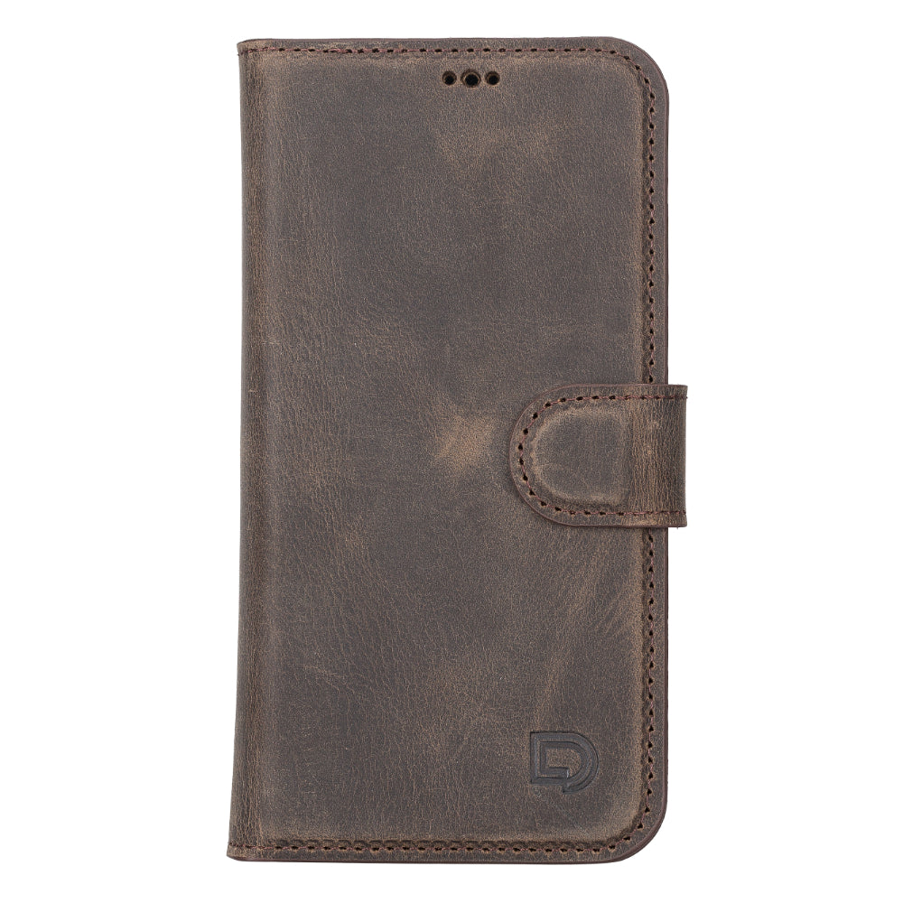 Delfi, Magic iPhone 13 Pro Genuine Leather Detachable Wallet Case