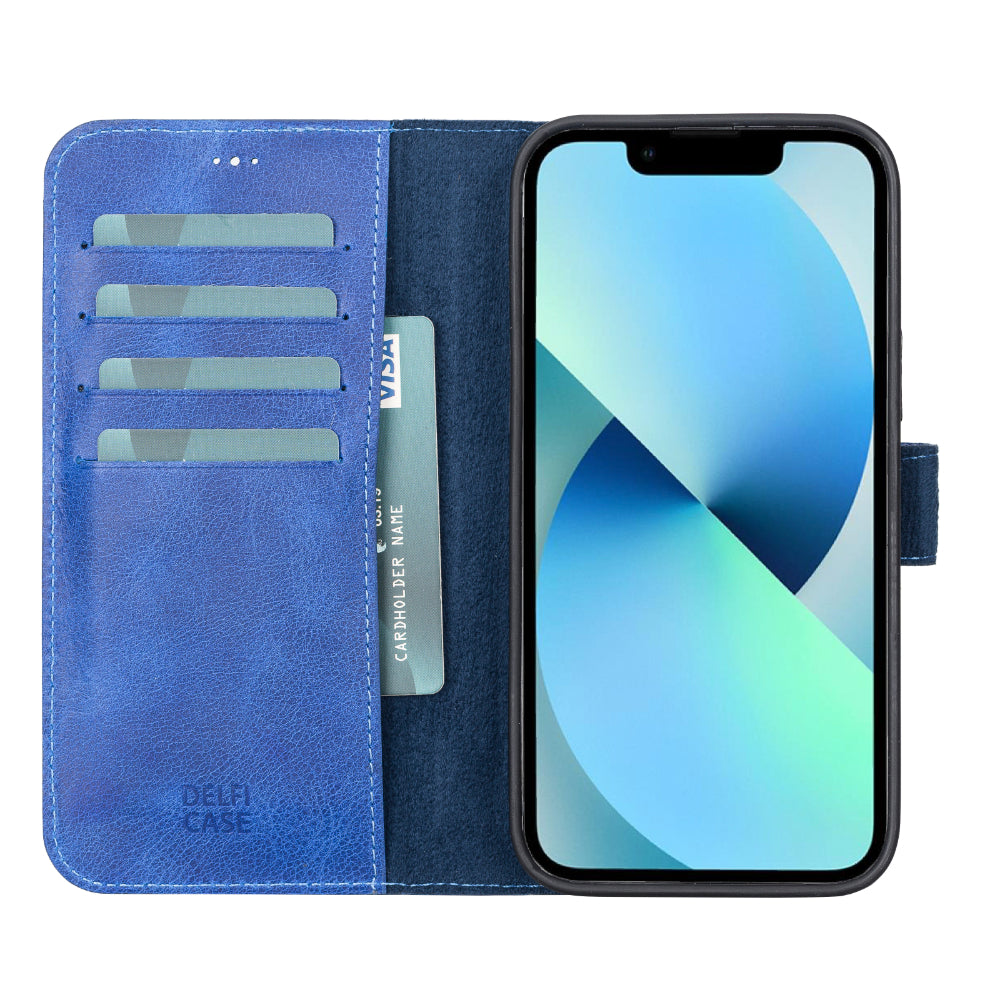 Delfi, Magic Genuine Leather iPhone 13 Pro Max Detachable Wallet Case
