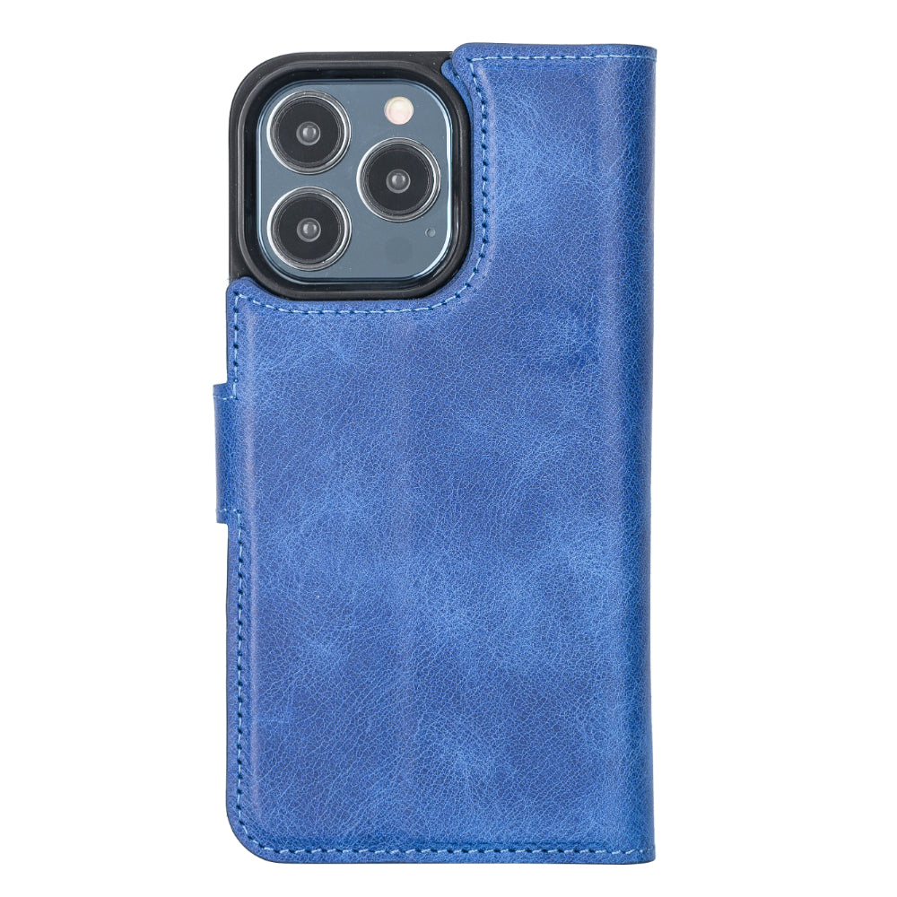 Delfi, Magic iPhone 13 Pro Genuine Leather Detachable Wallet Case