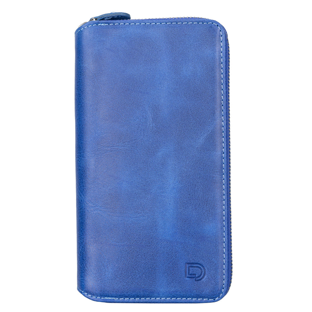 Delfi, Trina iPhone 13 Pro Genuine Leather Detachable and Zipper Wallet Case