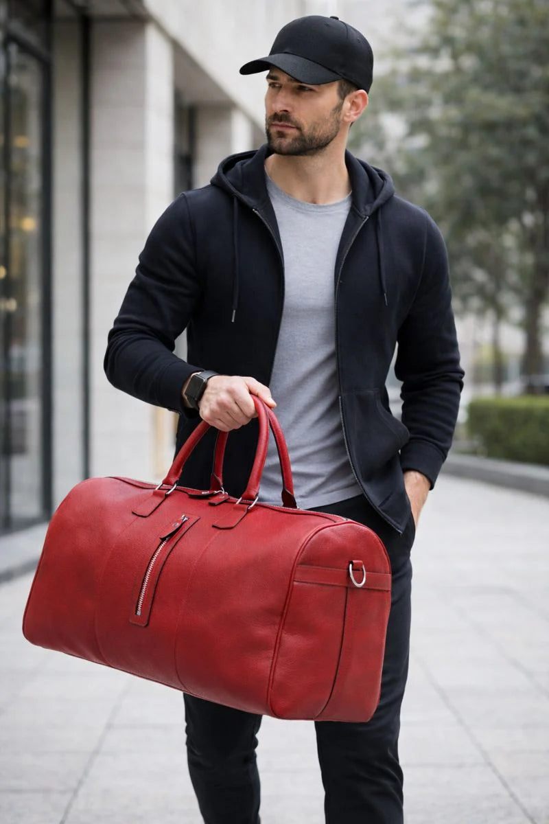 Dolly Genuine Leather Weekend Duffle Bag