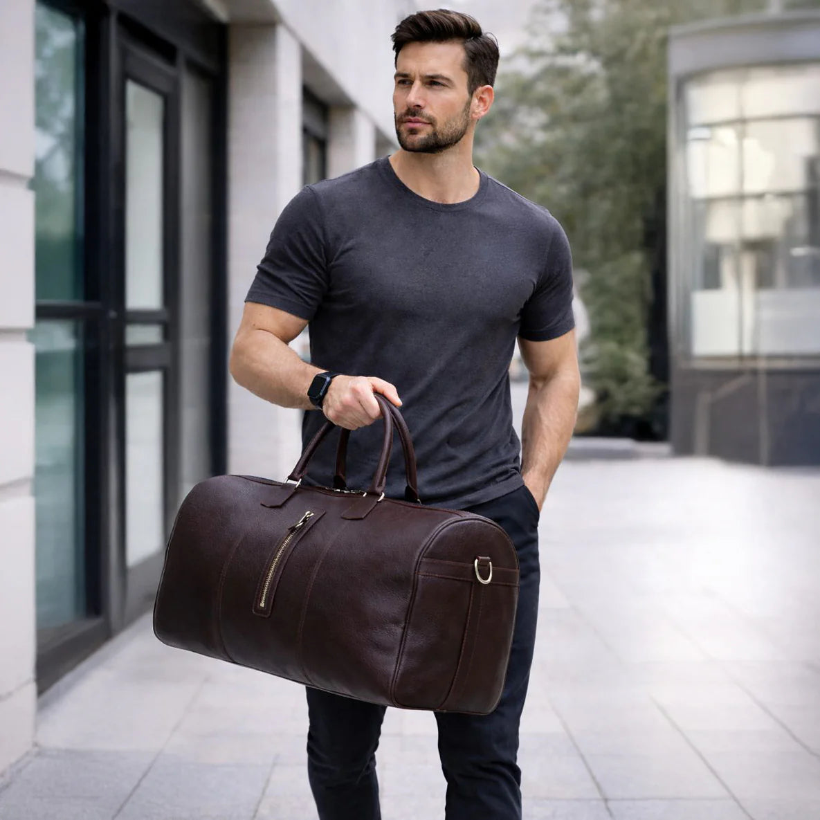 Dolly Genuine Leather Weekend Duffle Bag