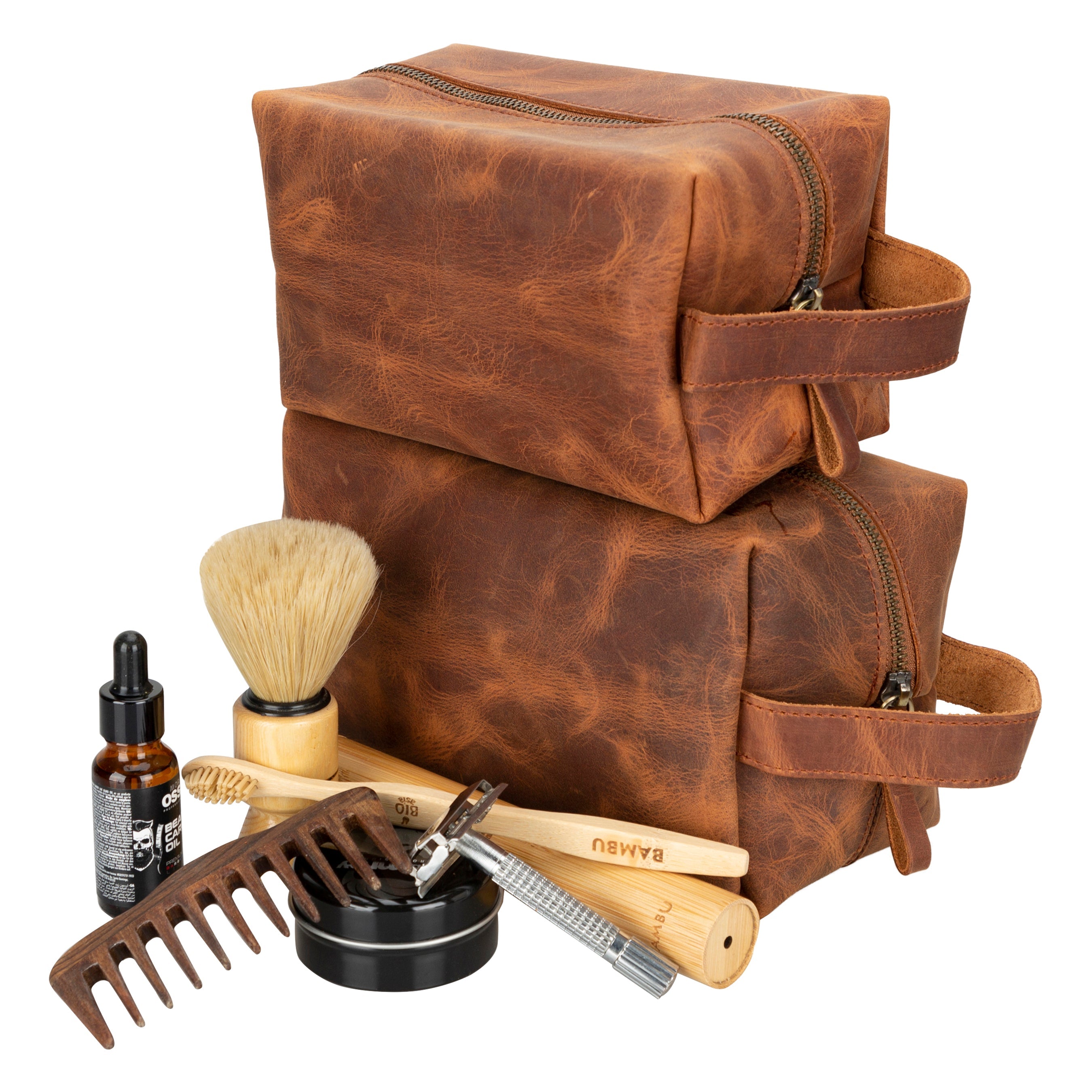 Eve Genuine Leather Dopp Kit, X Large