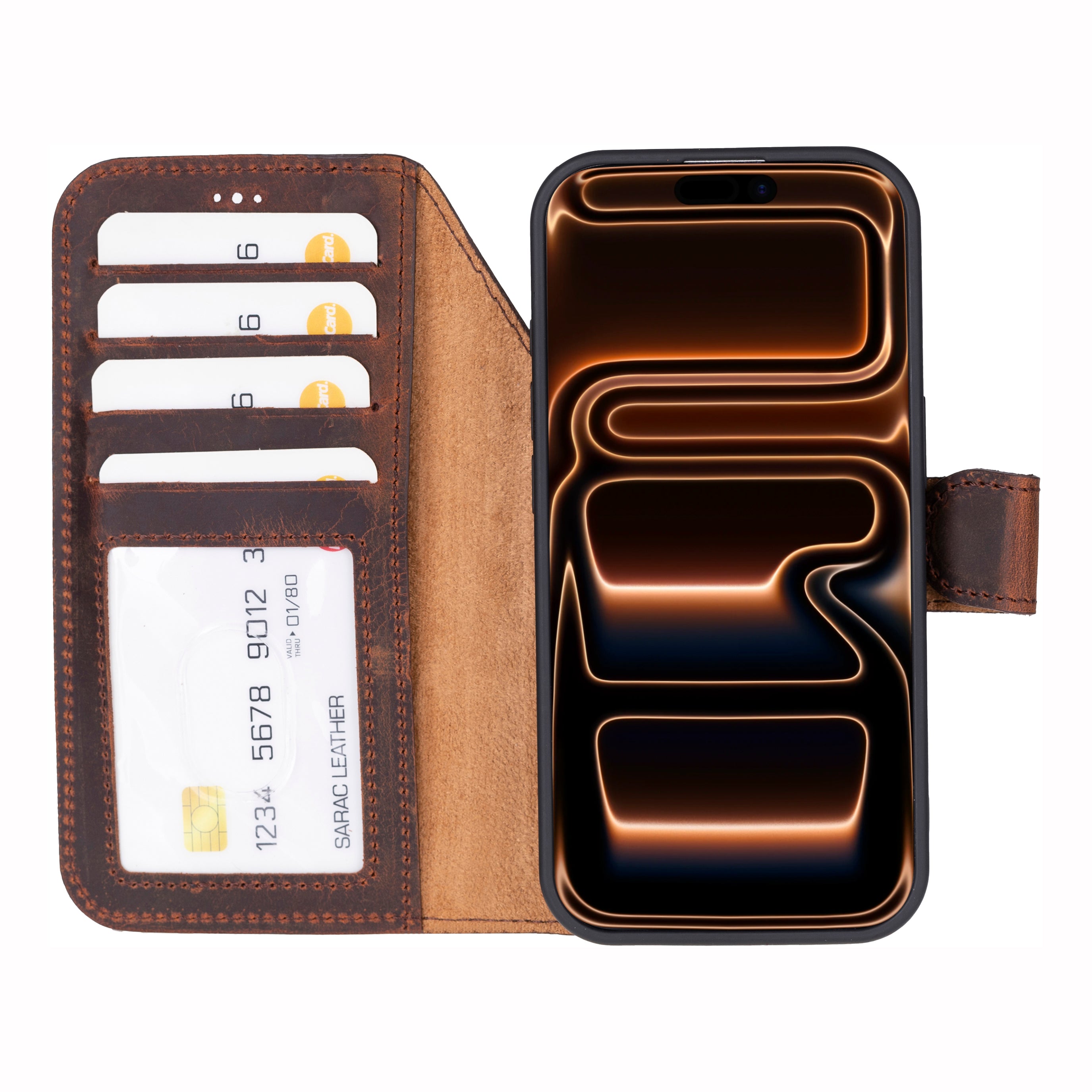 Liluri iPhone 17 Pro Detachable Genuine Leather Case