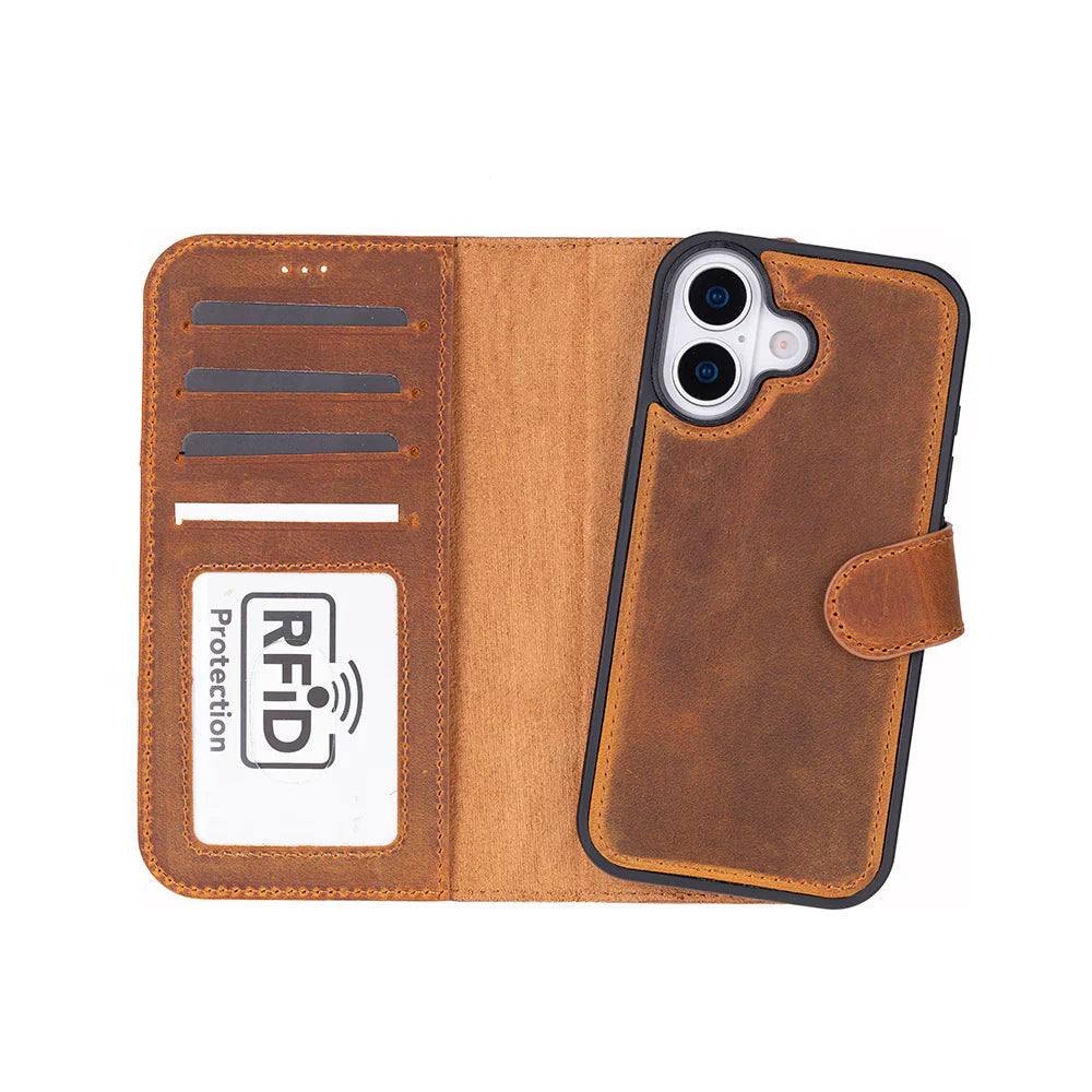 Magic iPhone 17 Leather Detachable Wallet Case (RFID)