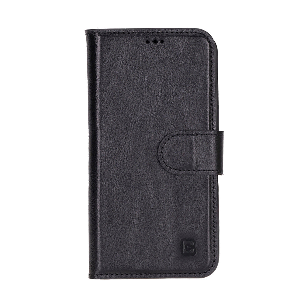 Magic iPhone 16E Genuine Leather Detachable Wallet Case