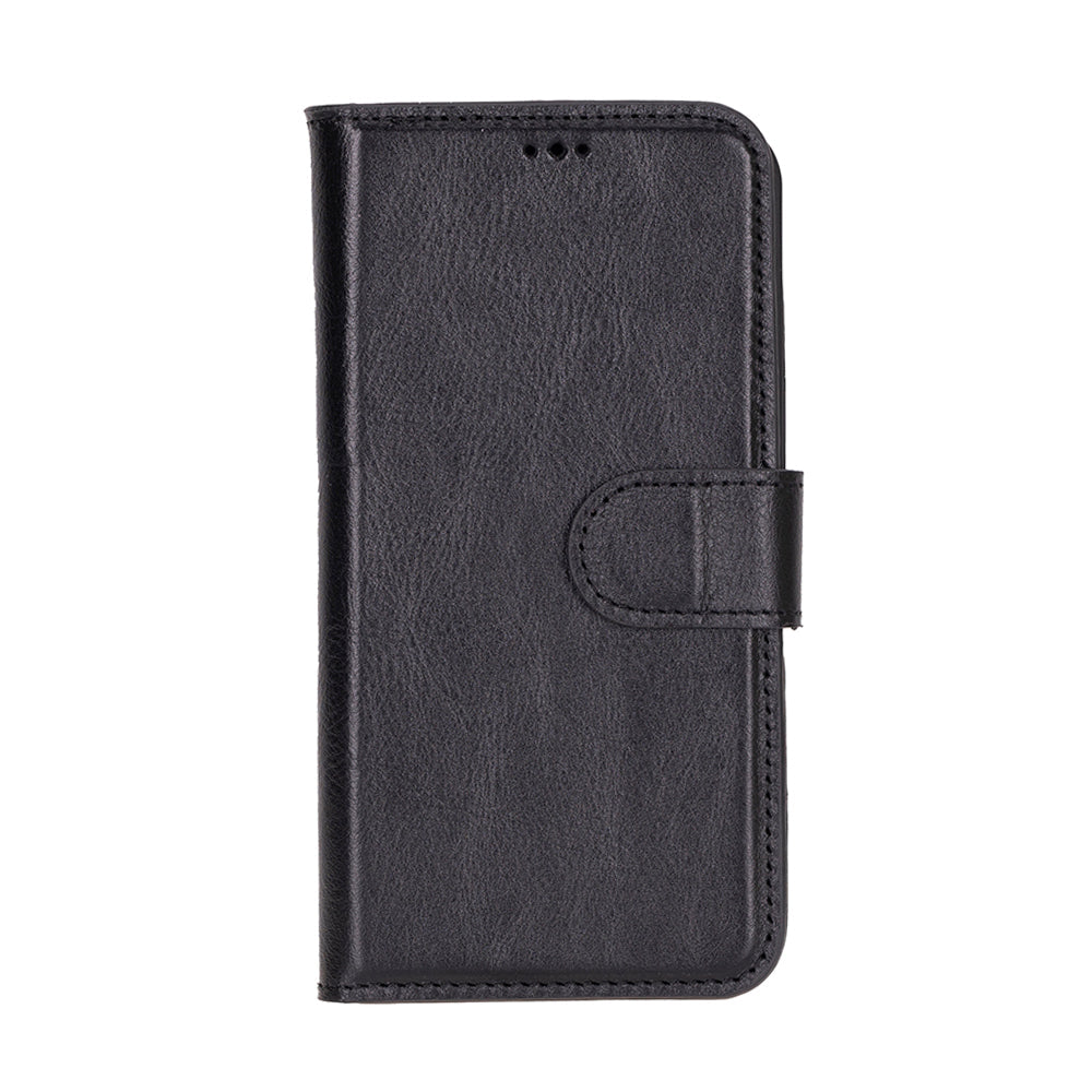 Magic iPhone 16E Detachable Genuine Leather Wallet Case