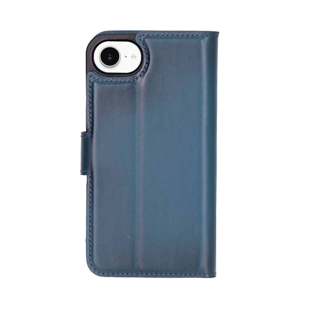 Magic iPhone 16E Detachable Genuine Leather Wallet Case