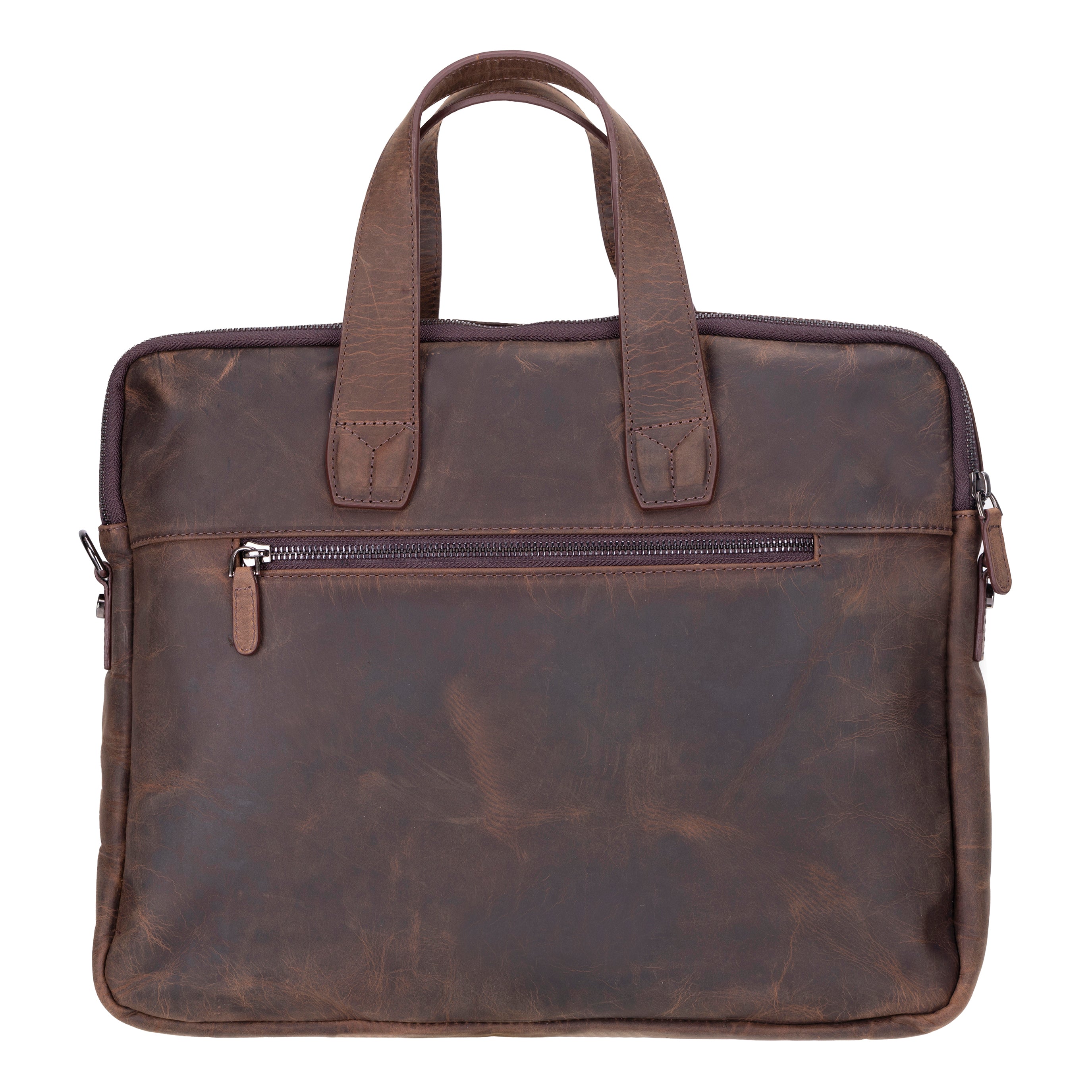 Luxentra Genuine Leather Business Briefcase / Laptop Case 16"