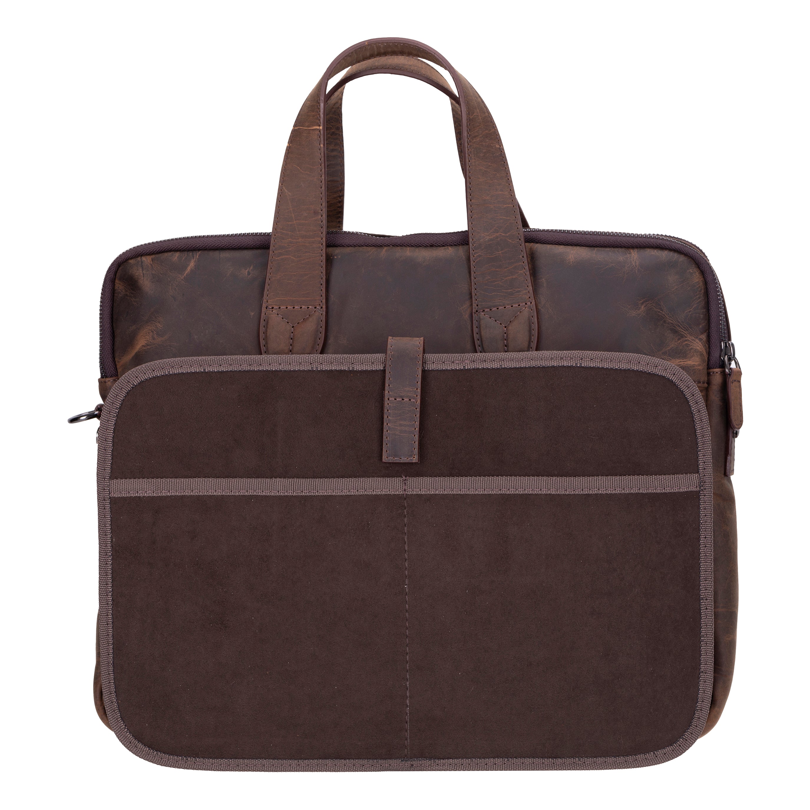 Luxentra Genuine Leather Business Briefcase / Laptop Case 16"