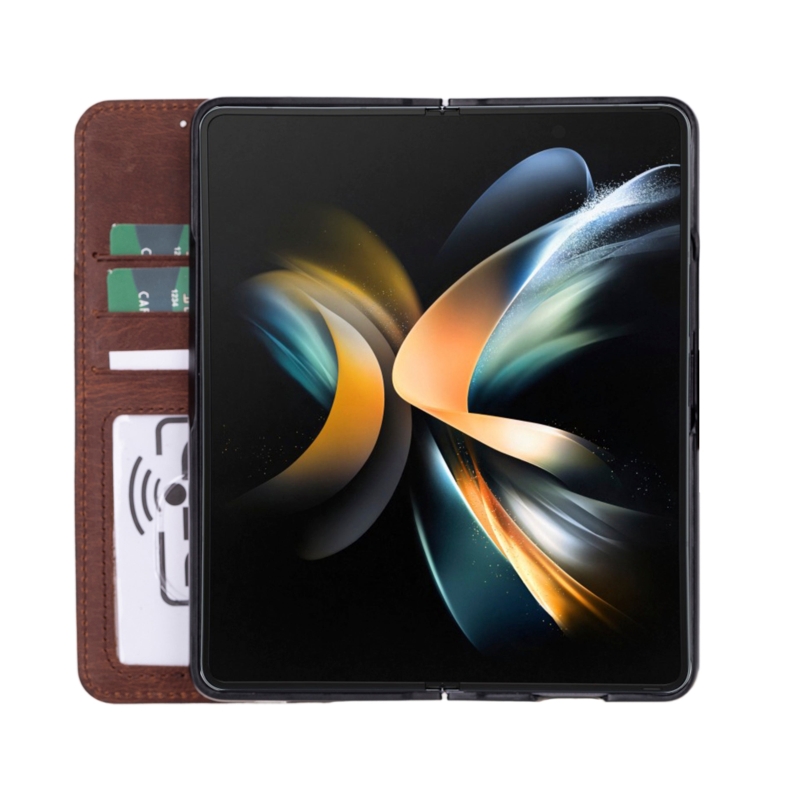 Wallet ID Google Pixel 10 Pro Fold Genuine Leather Folio Case