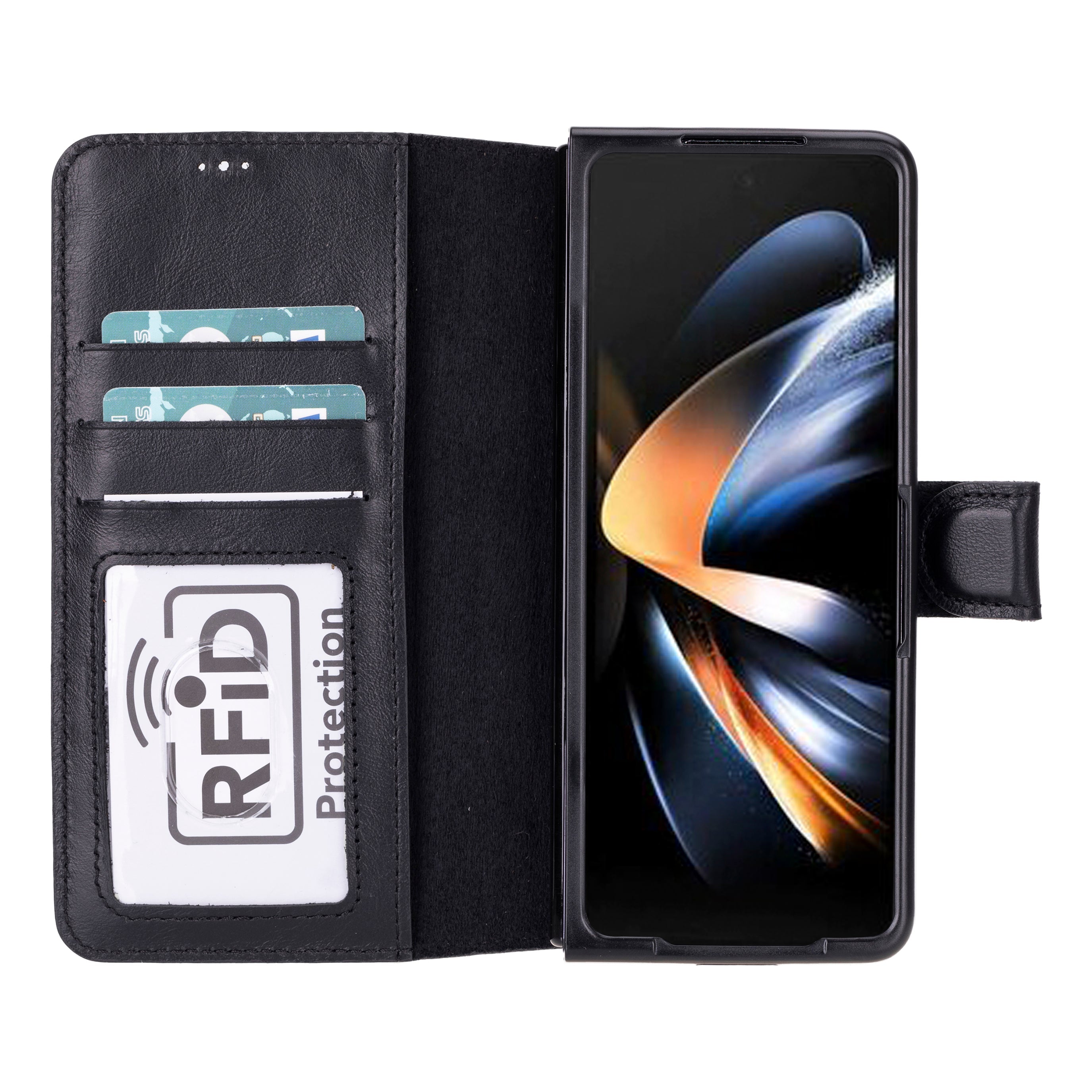 Wallet ID Google Pixel 10 Pro Fold Genuine Leather Folio Case