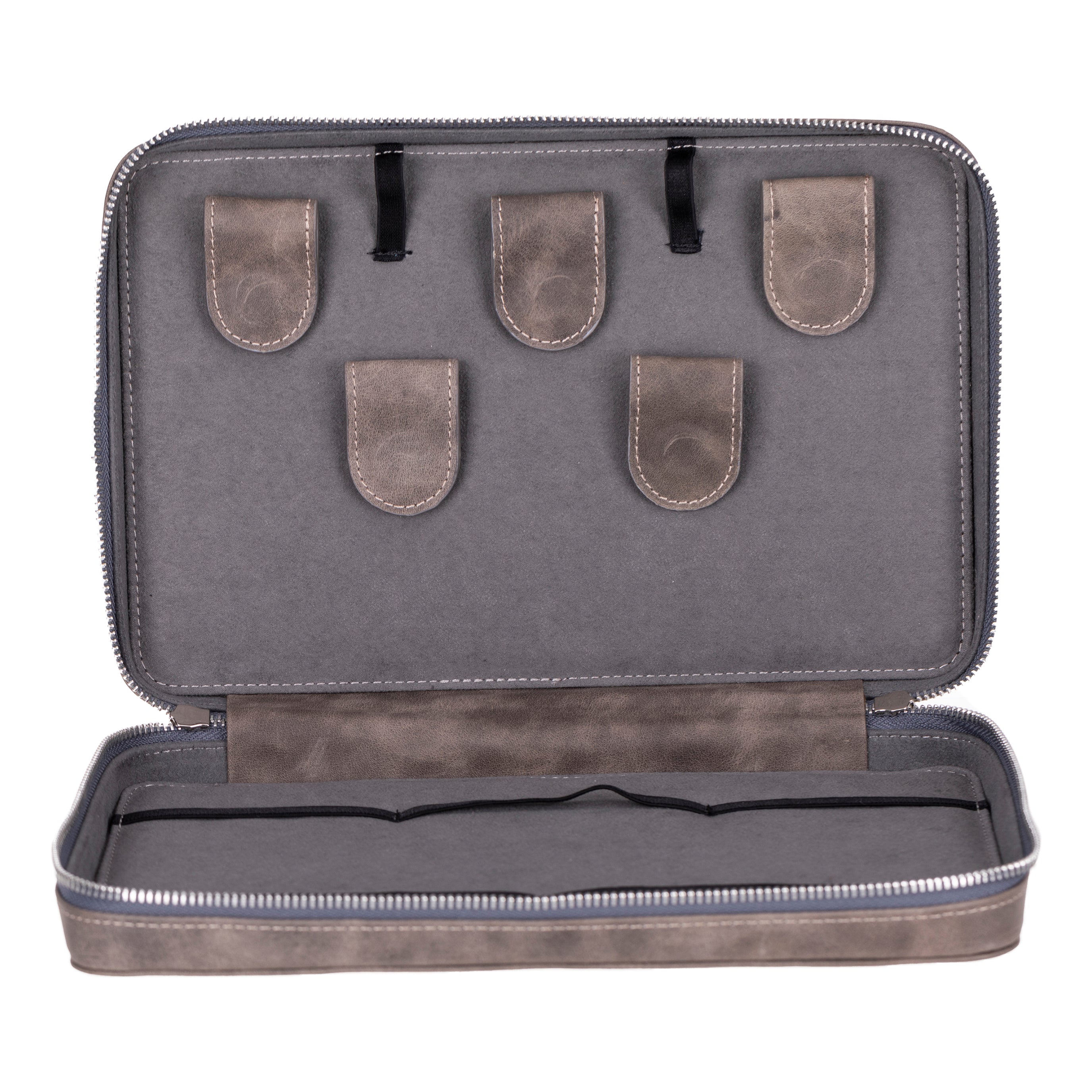 Orbex Genuine Leather Travel Cable Organizer