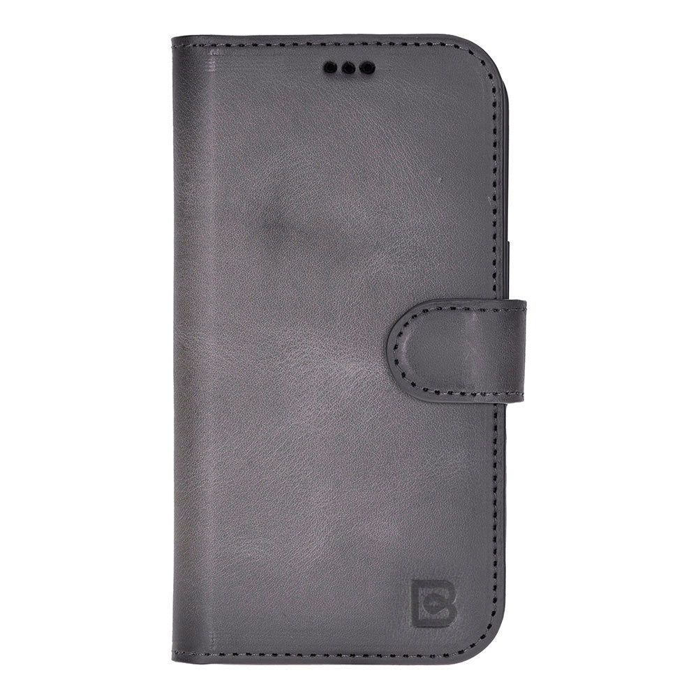 Magic iPhone 17 Detachable Genuine Leather Wallet Case