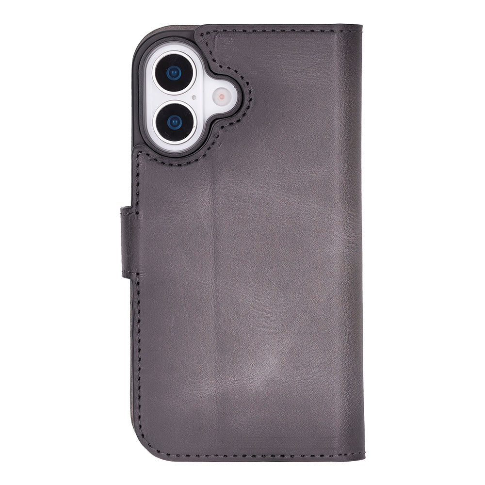 Magic iPhone 17 Genuine Leather Detachable Wallet Case