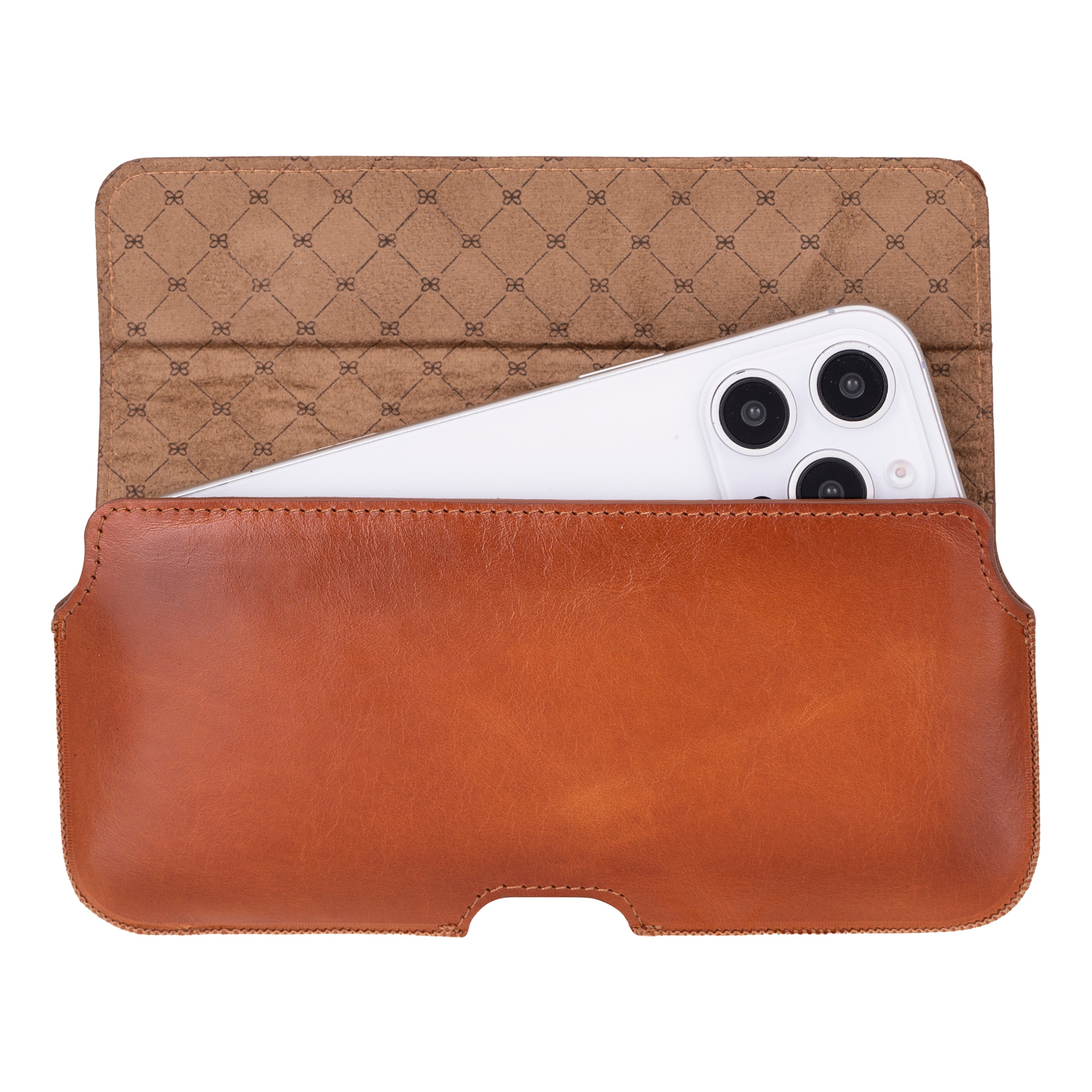 Aslant Belt iPhone 16 Pro Hakiki Deri Kılıf