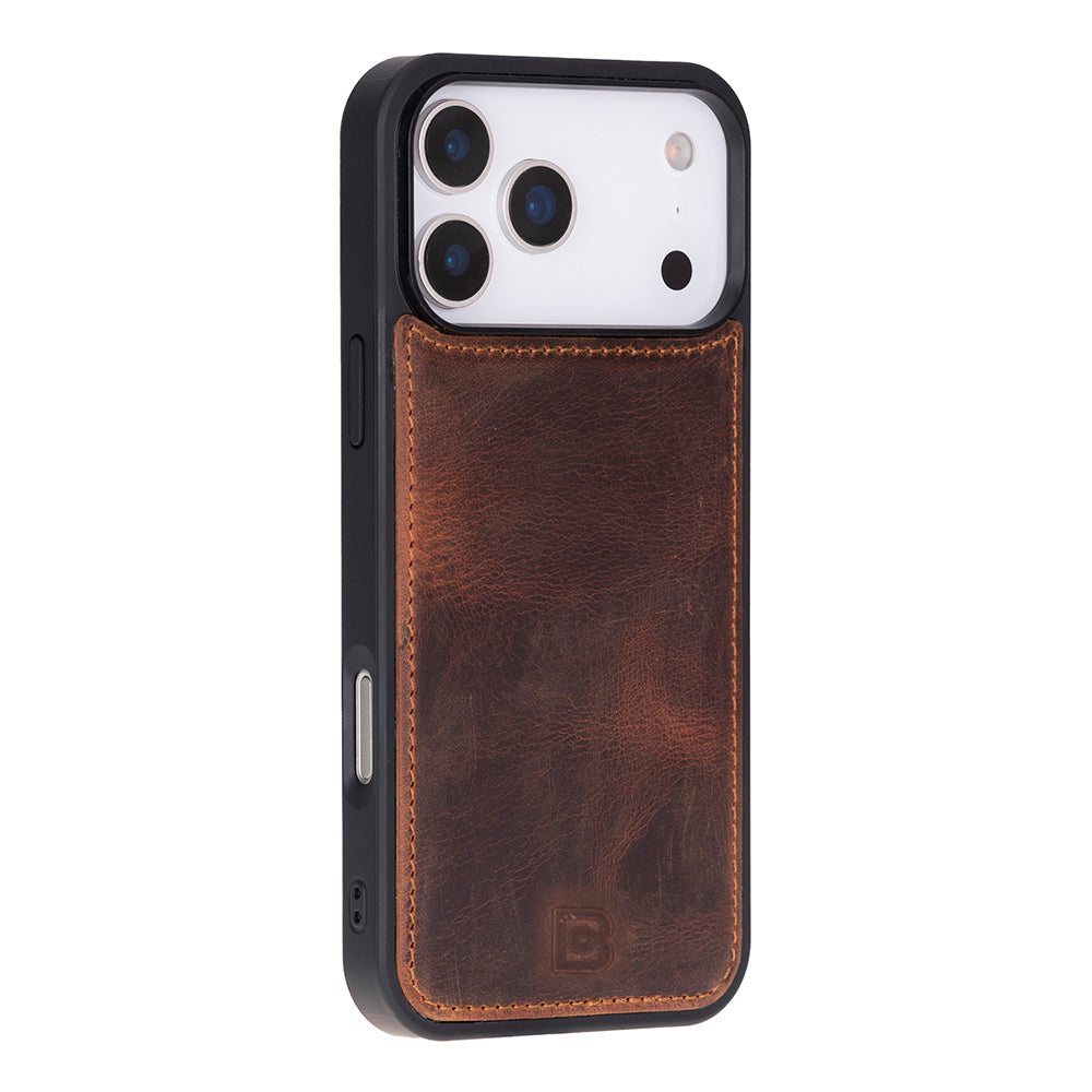 Magic iPhone 17 Pro Detachable Genuine Leather Wallet Case